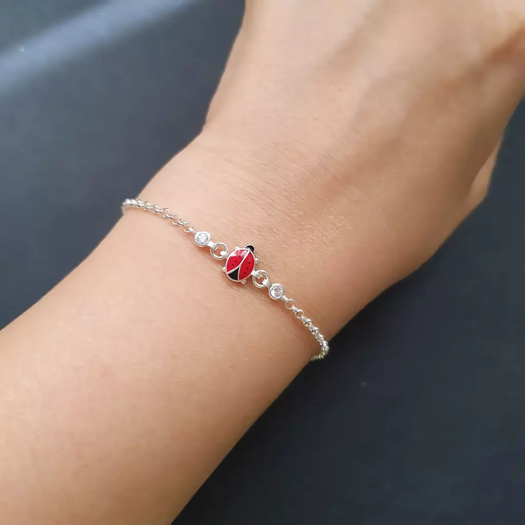 Lady bug bracelet