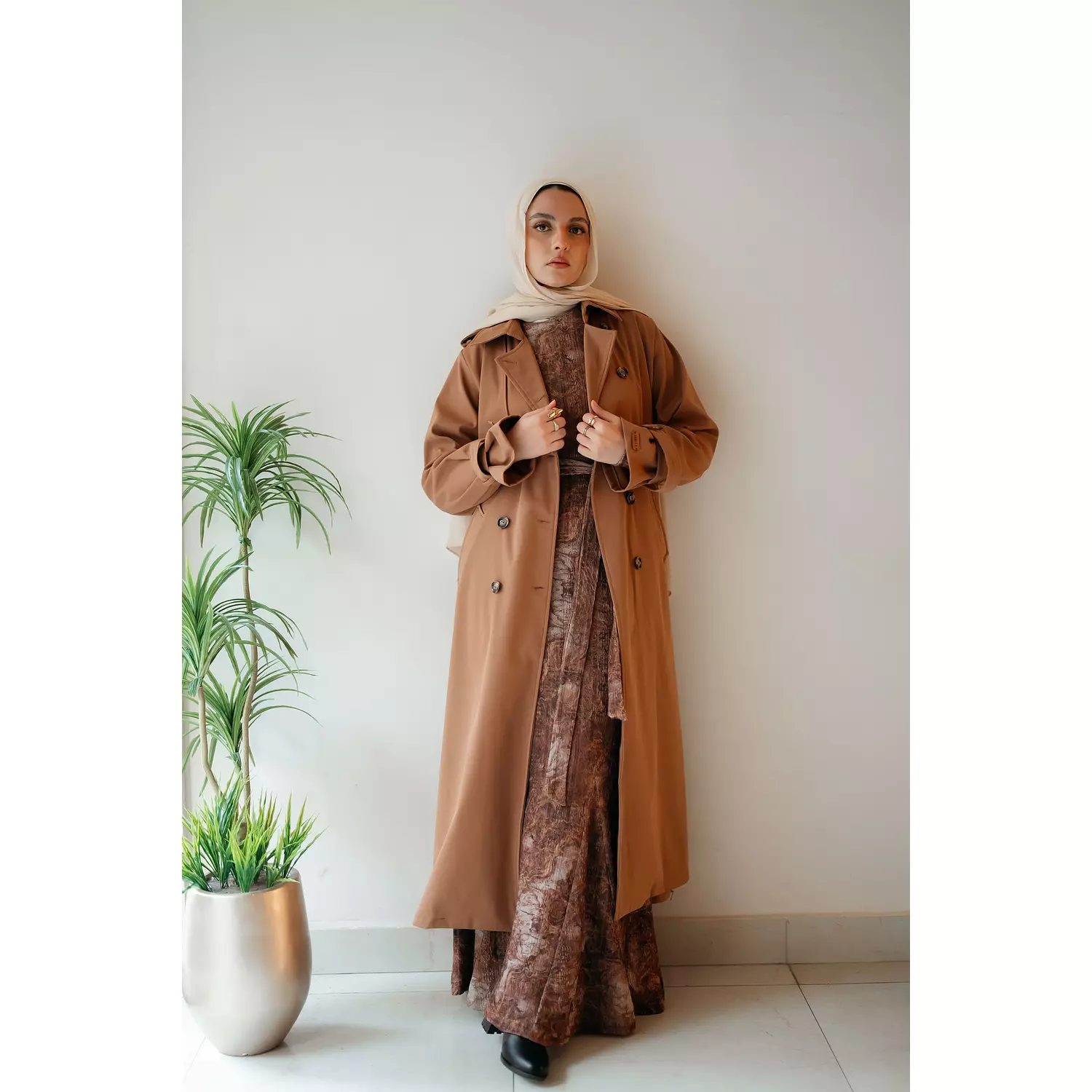  6-Buttons Long Trench Coat 33