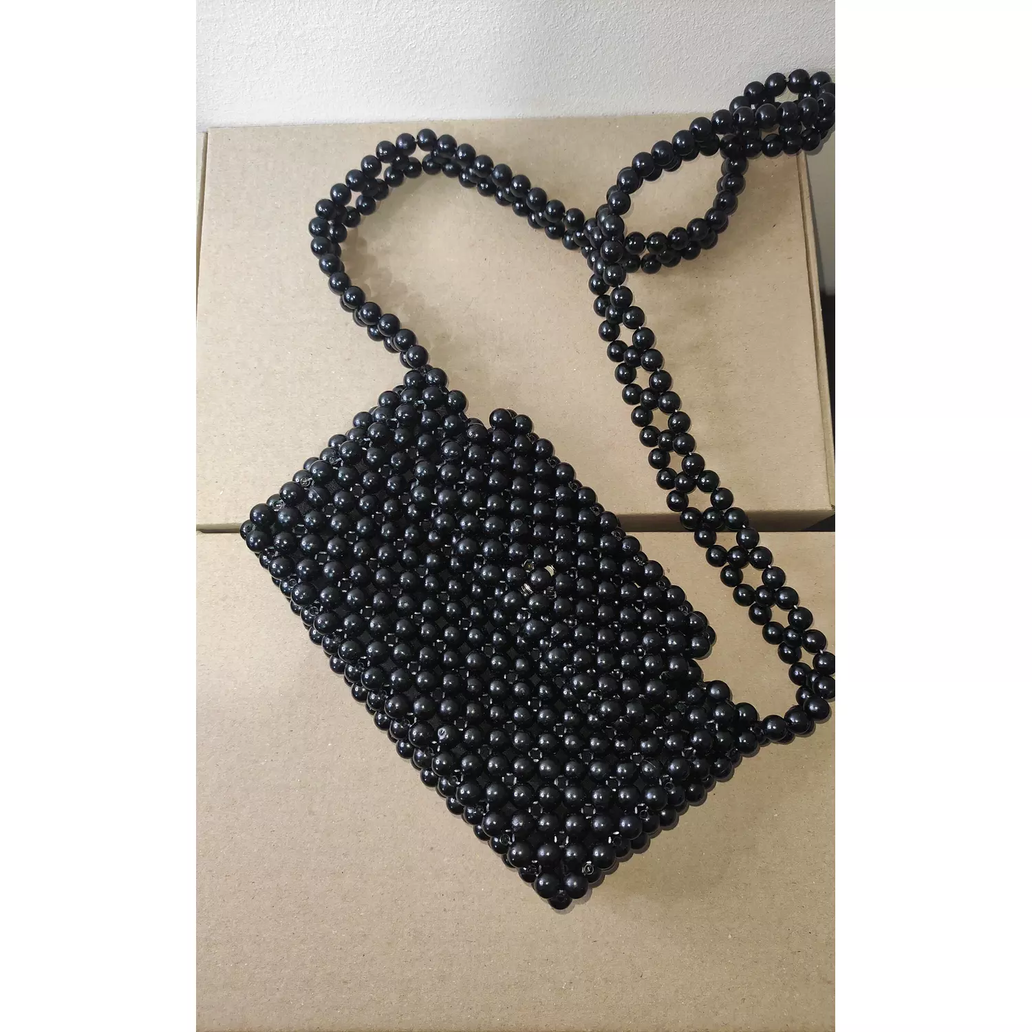 Black beaded bag  1