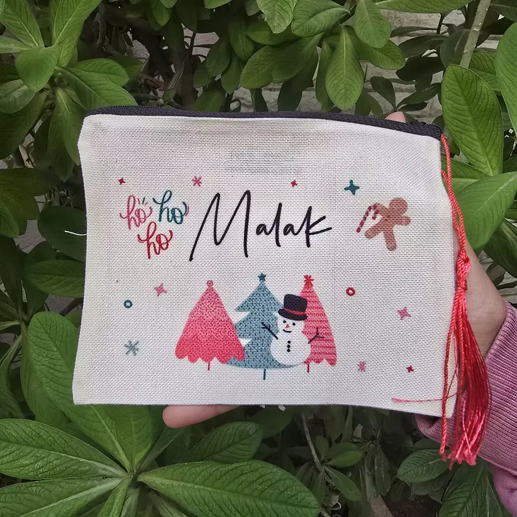 Pink Christmas  Pouch