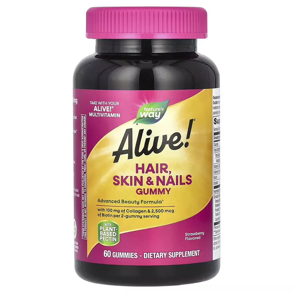 Alive Hair, Skin & Nails 60 gummies