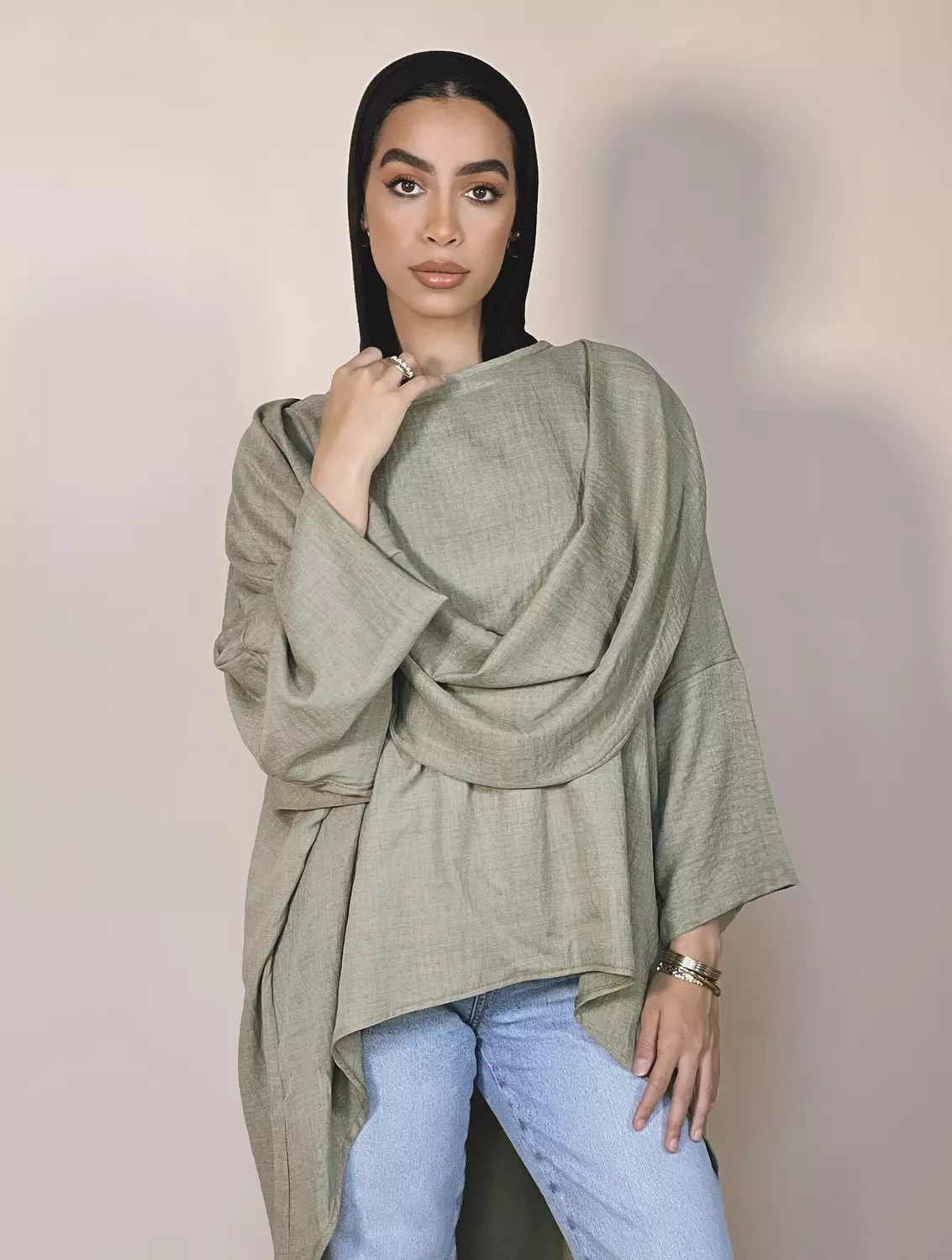 Olive Drape Tunic 3