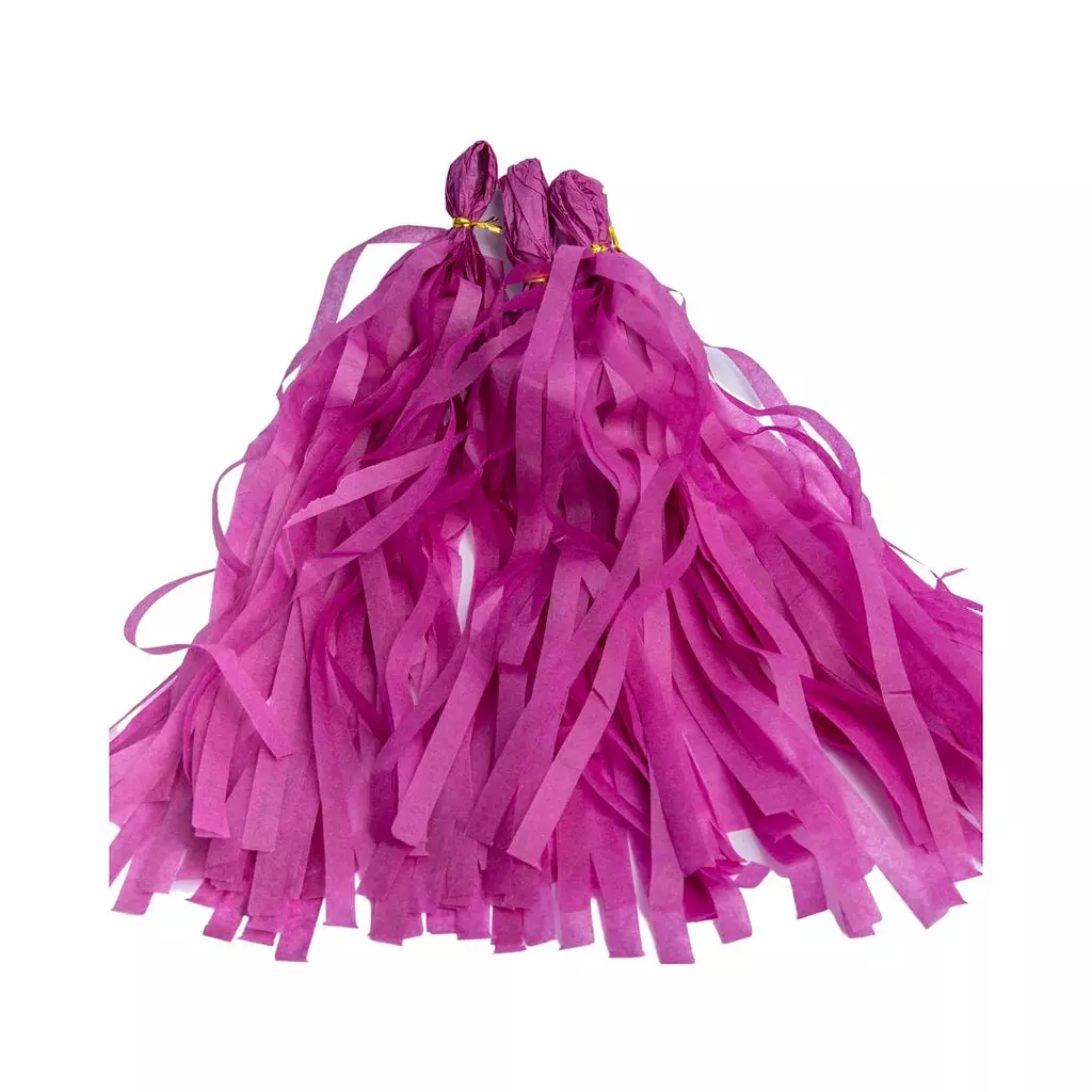 Purple Tissue Paper Tassel Decoration