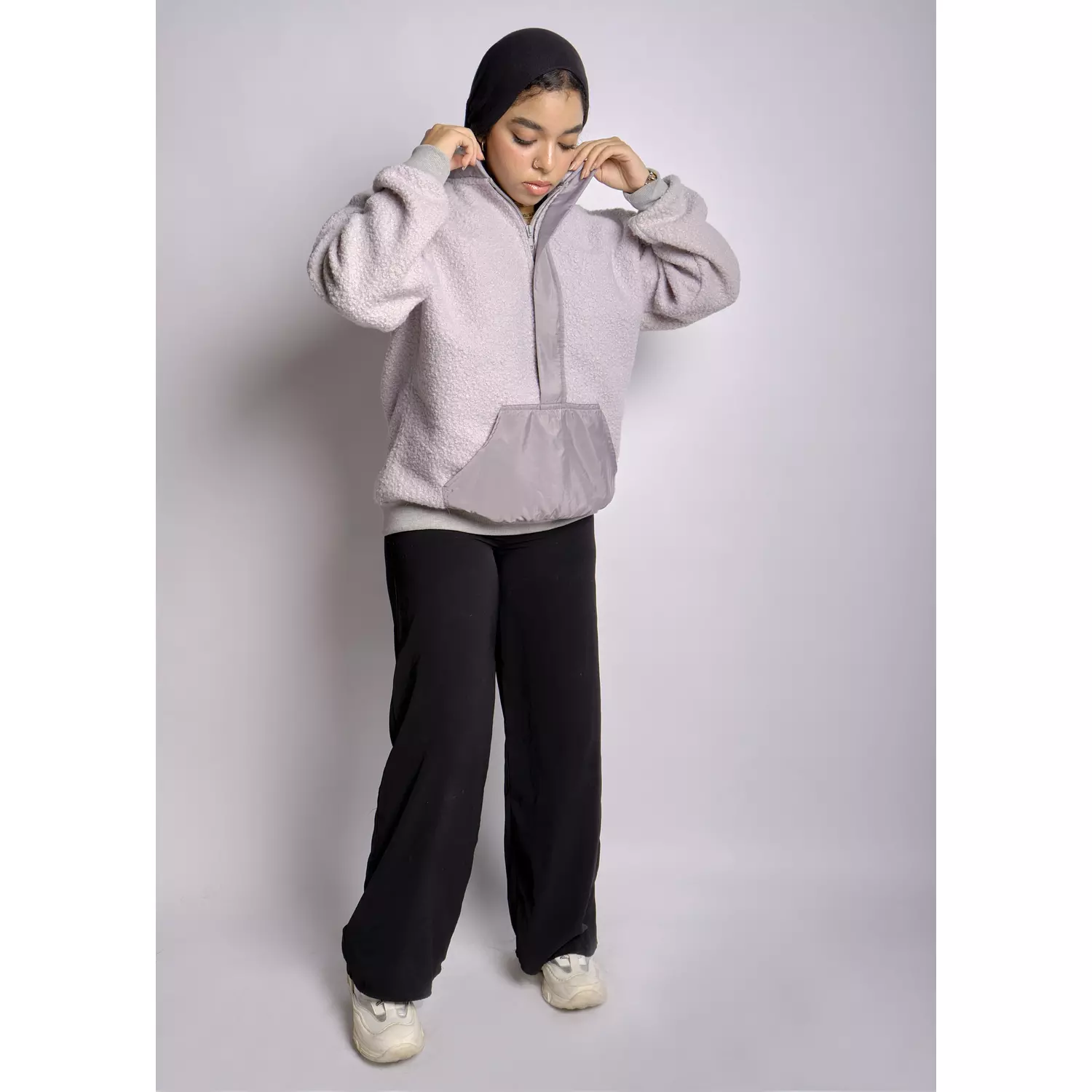 oversize half-zipped  sweatshirt 4