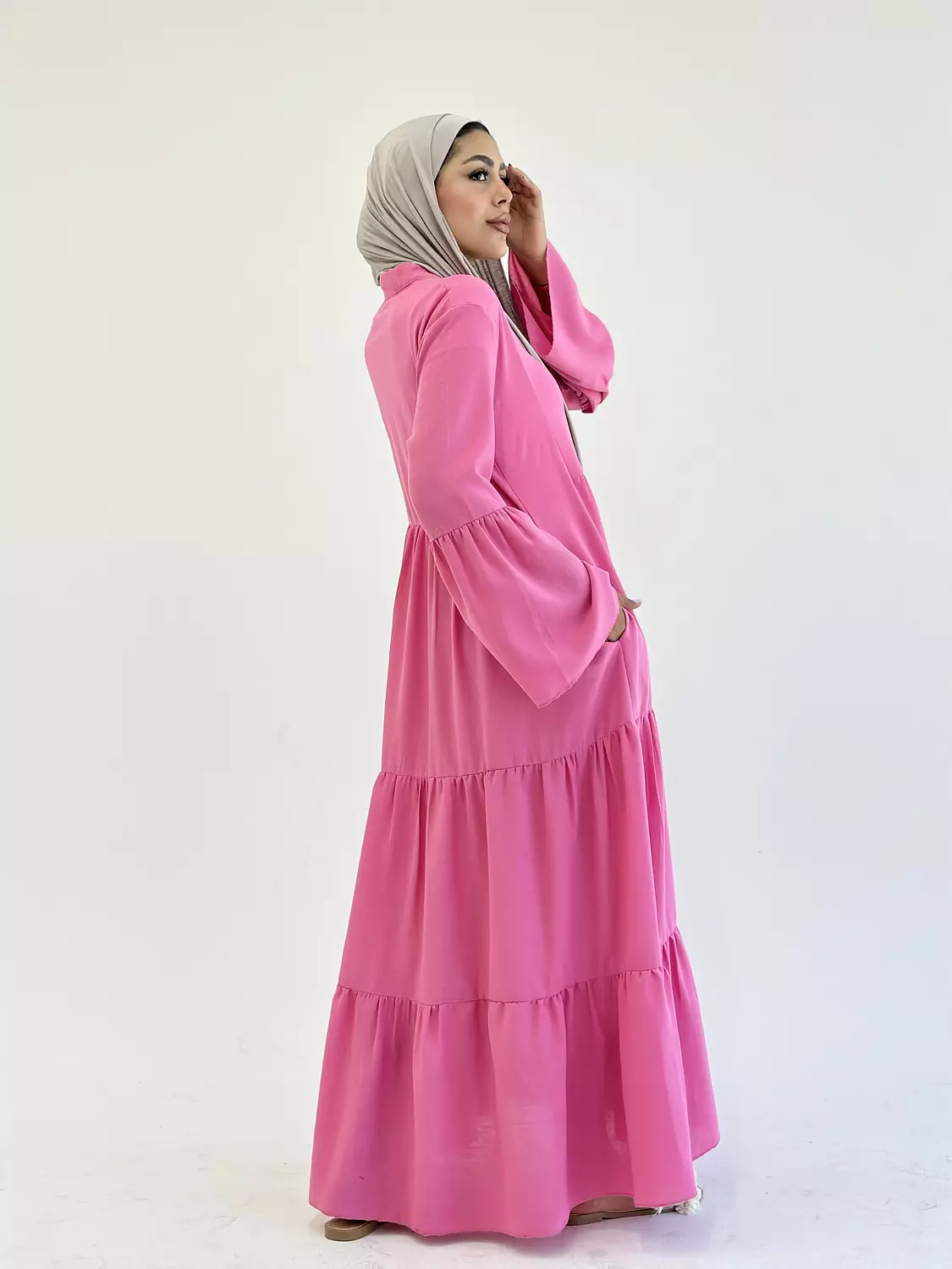 SERENITY DRESS IN HOT PINK 2