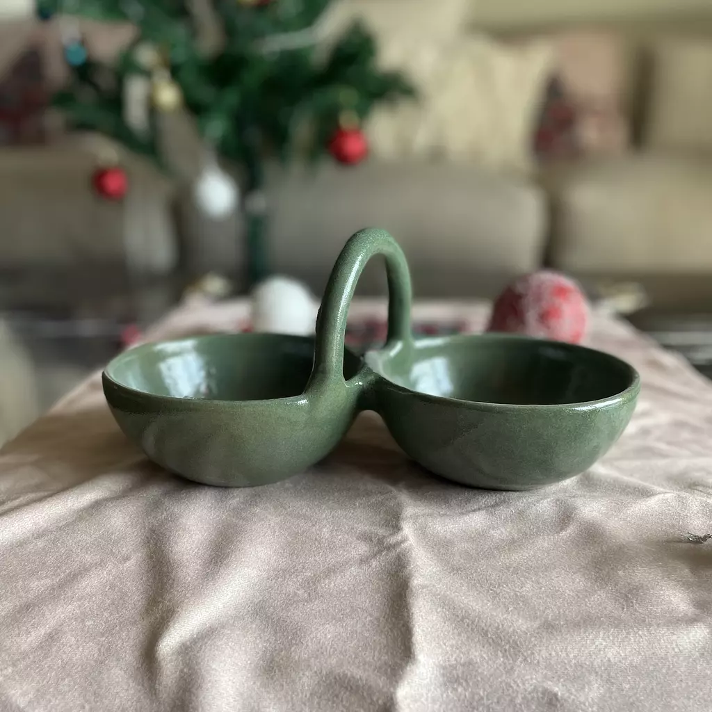 Green Duo-dipping bowl 