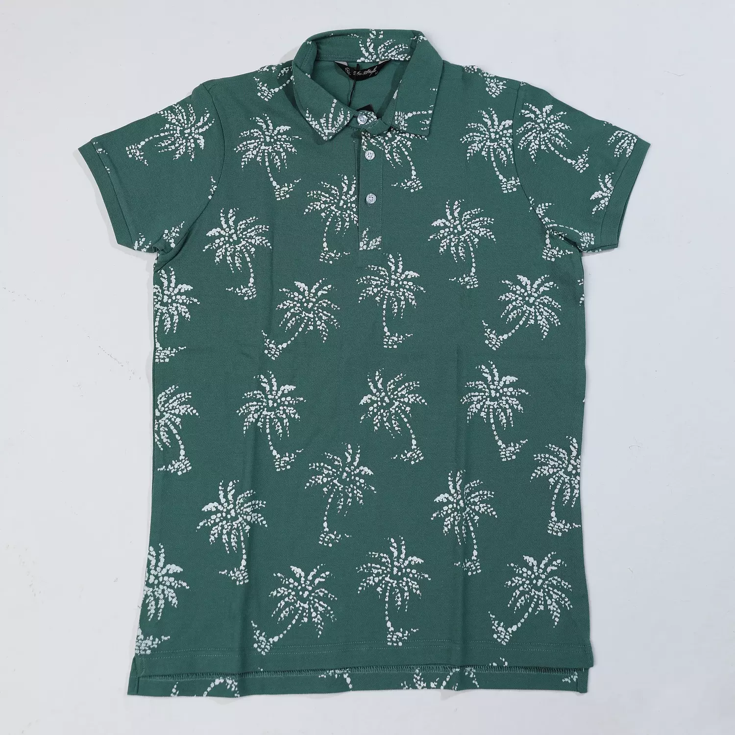 Polo T-Shirt with Trees Print 6