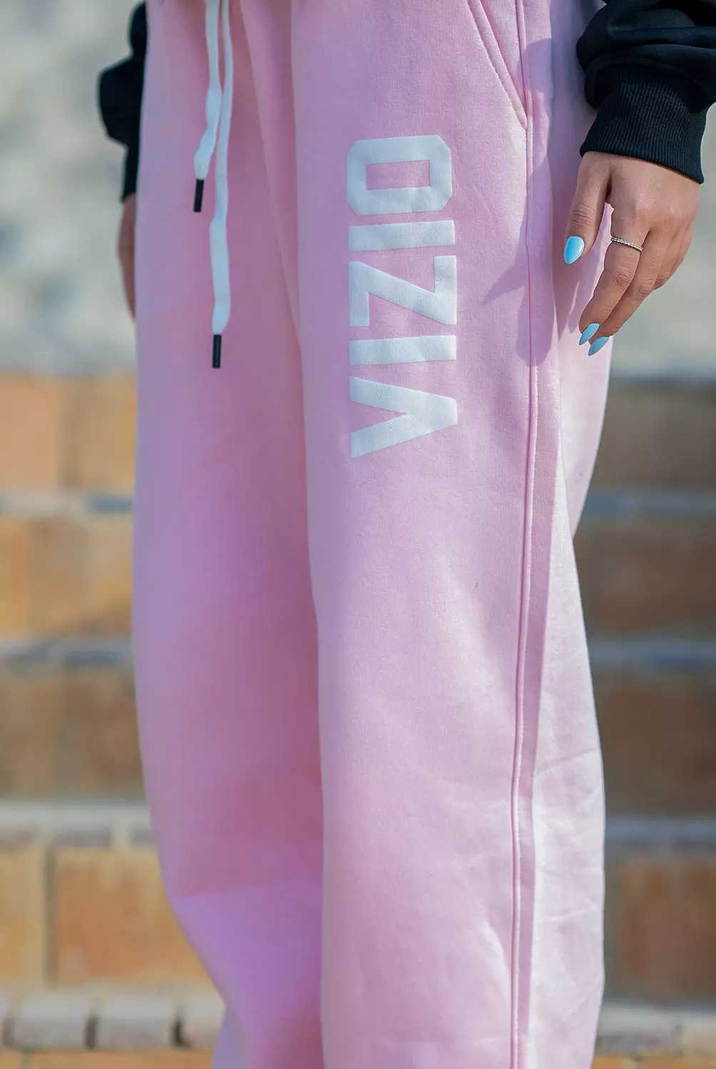 Pink " V " Sweatpant-2nd-img