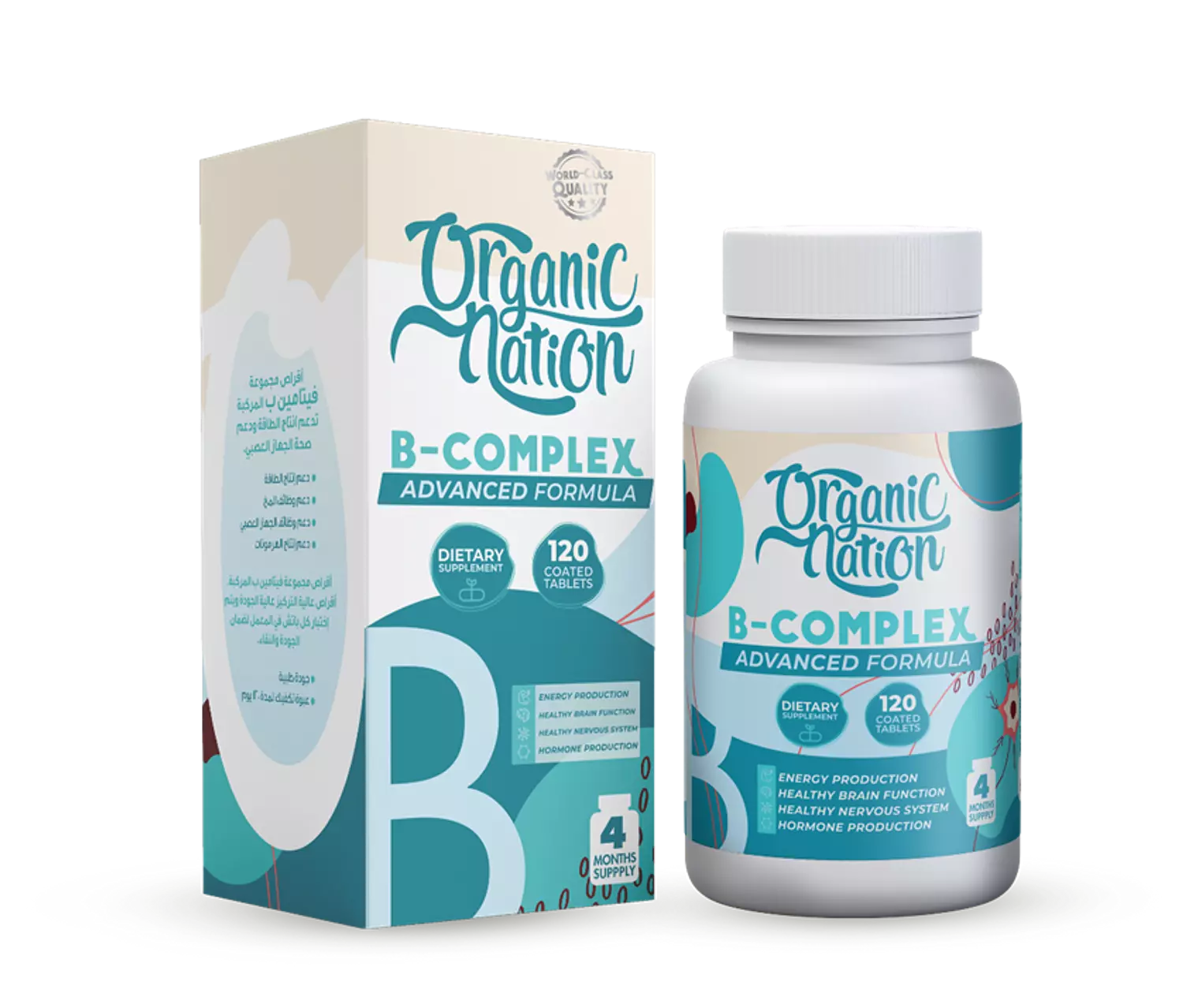 Organic Nation B-Complex Advanced Formula-120Serv.-120Tabs hover image