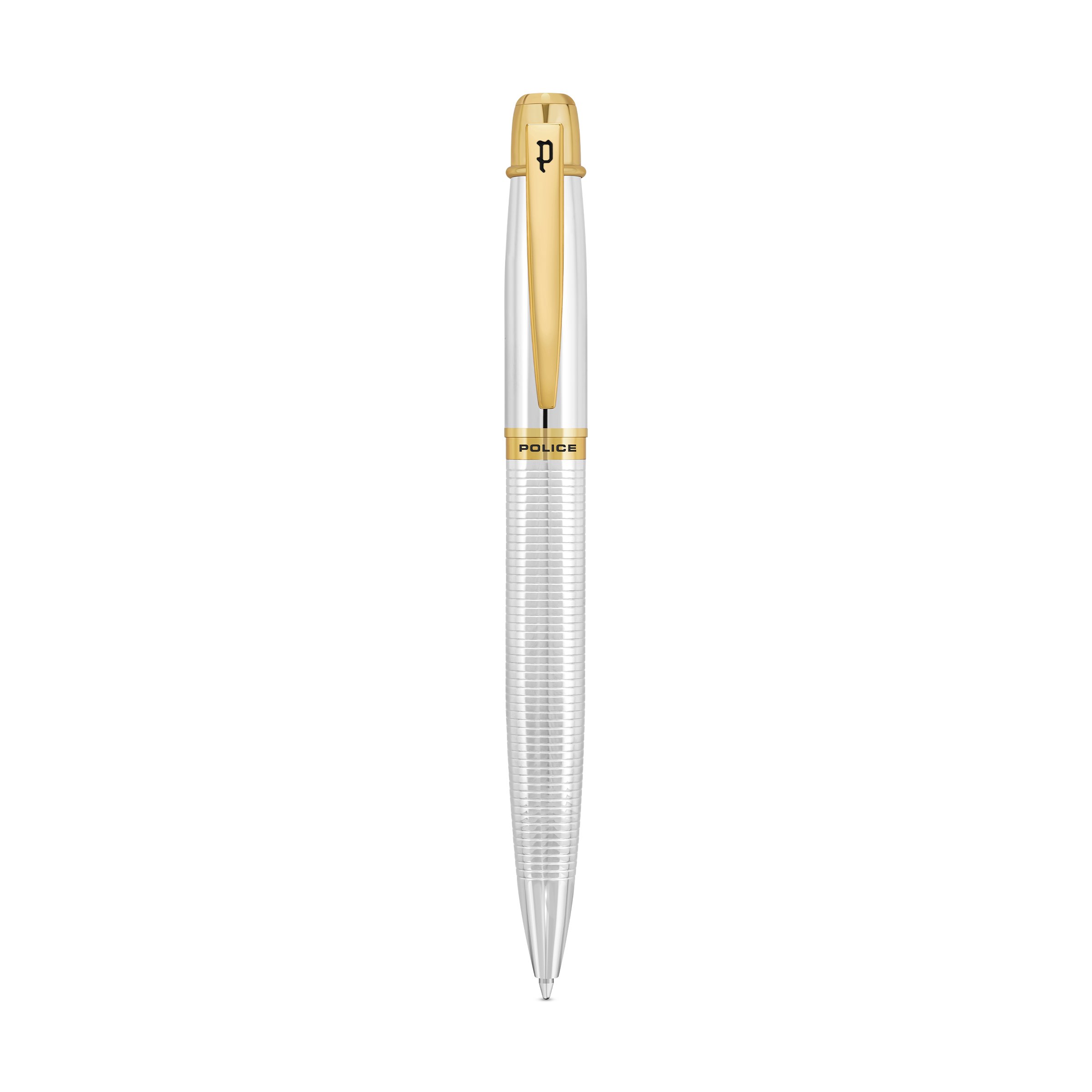 Police Pen For Men- Silver and Gold Color -Ball Point - PERGR0001404