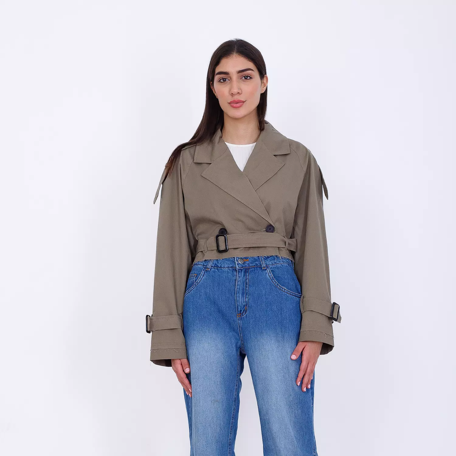 Cropped Trench Coat 1