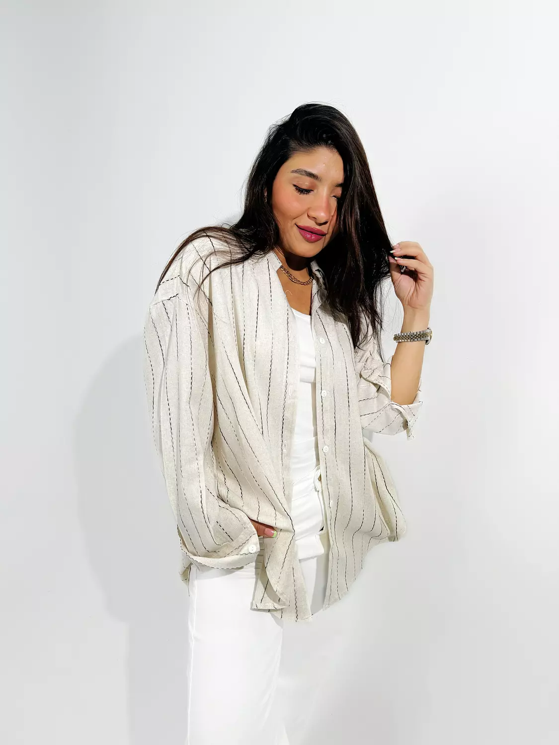 Striped Linen Shirt 26