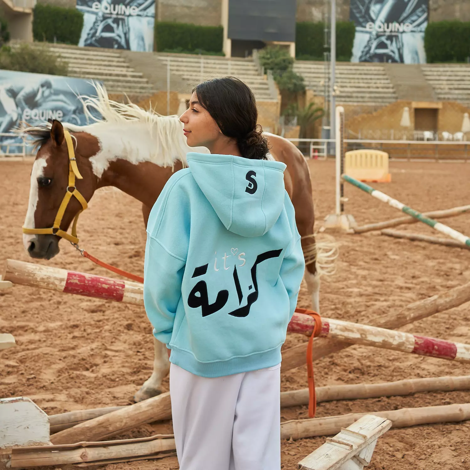 SOUTH DIG Karama Unisex Aqua Blue Hoodie-2nd-img