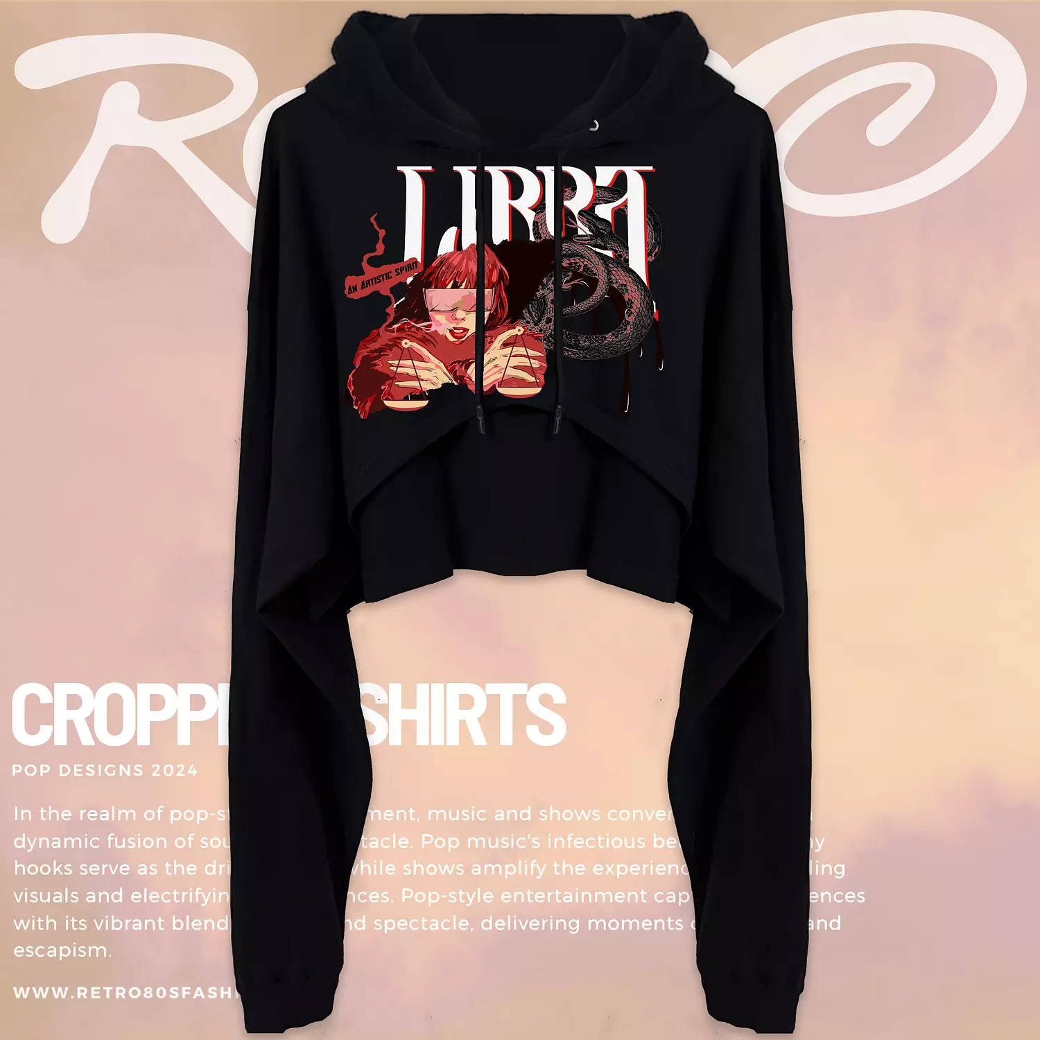 Zodiacs Cropped Hoodie hover image