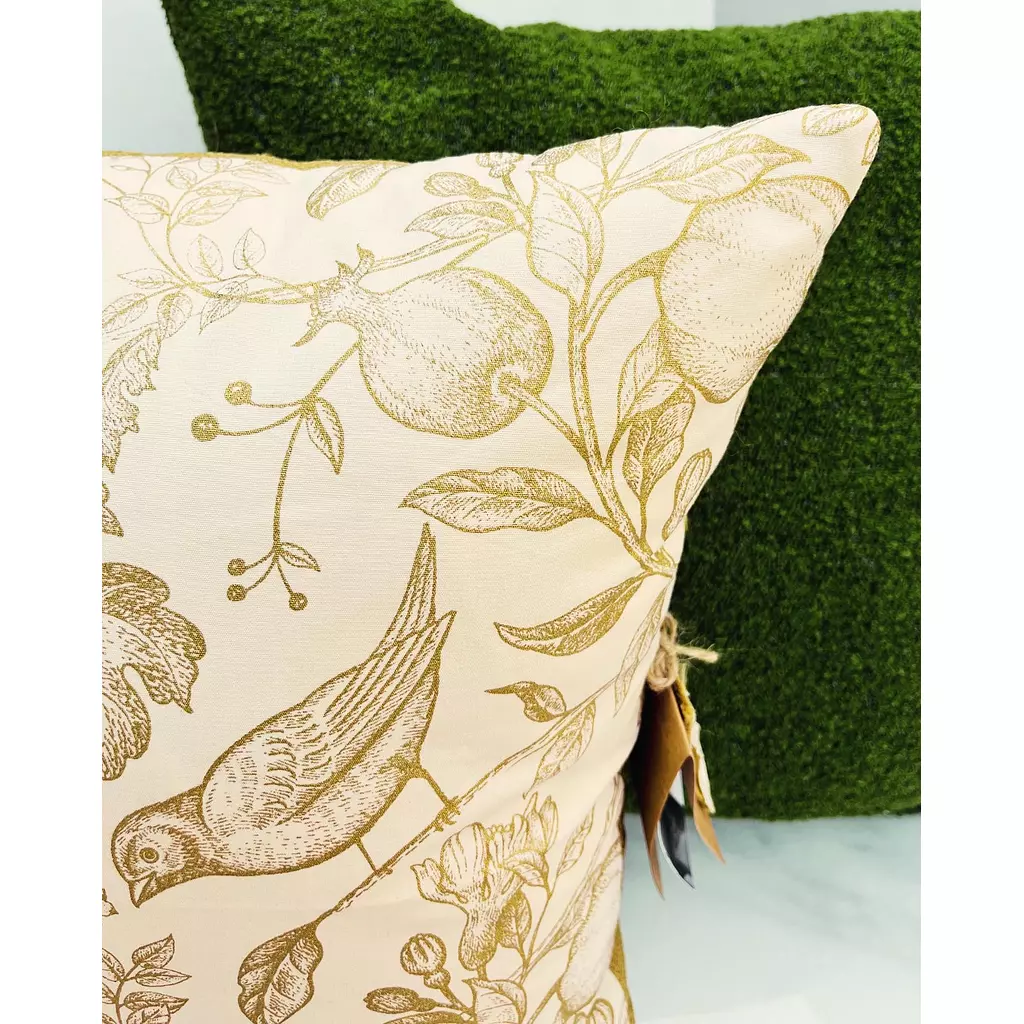Golden Secret Gardens cushion