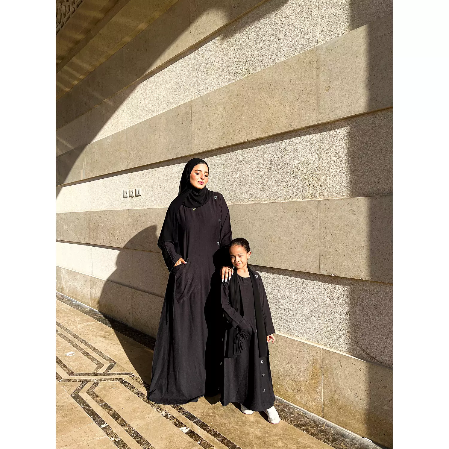 closed black abaya kids   hover image