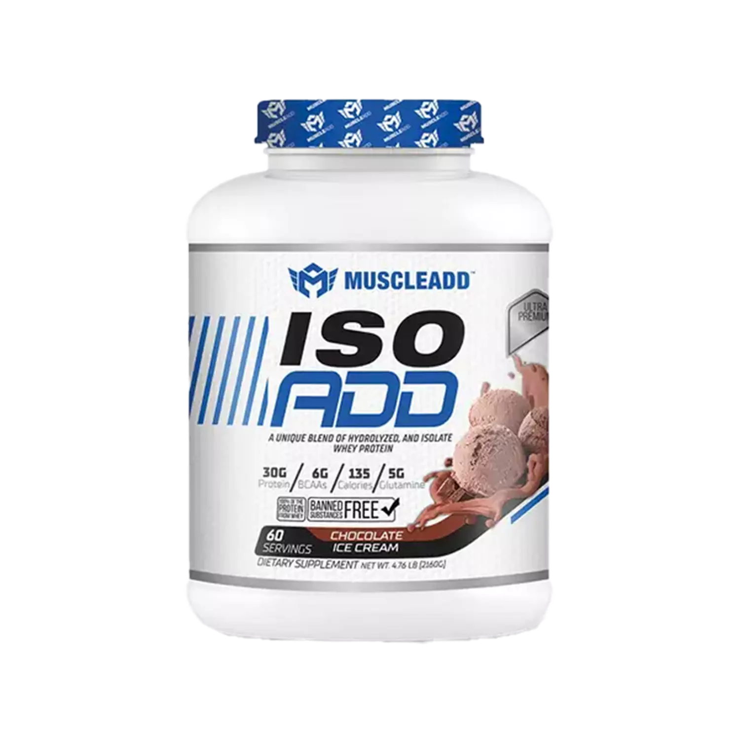 Muscle Add Iso Add-60Serv.-2160G.-Chocolate Ice Cream hover image