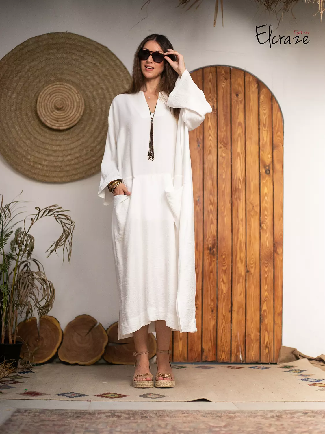 synthetic linen white dress 3