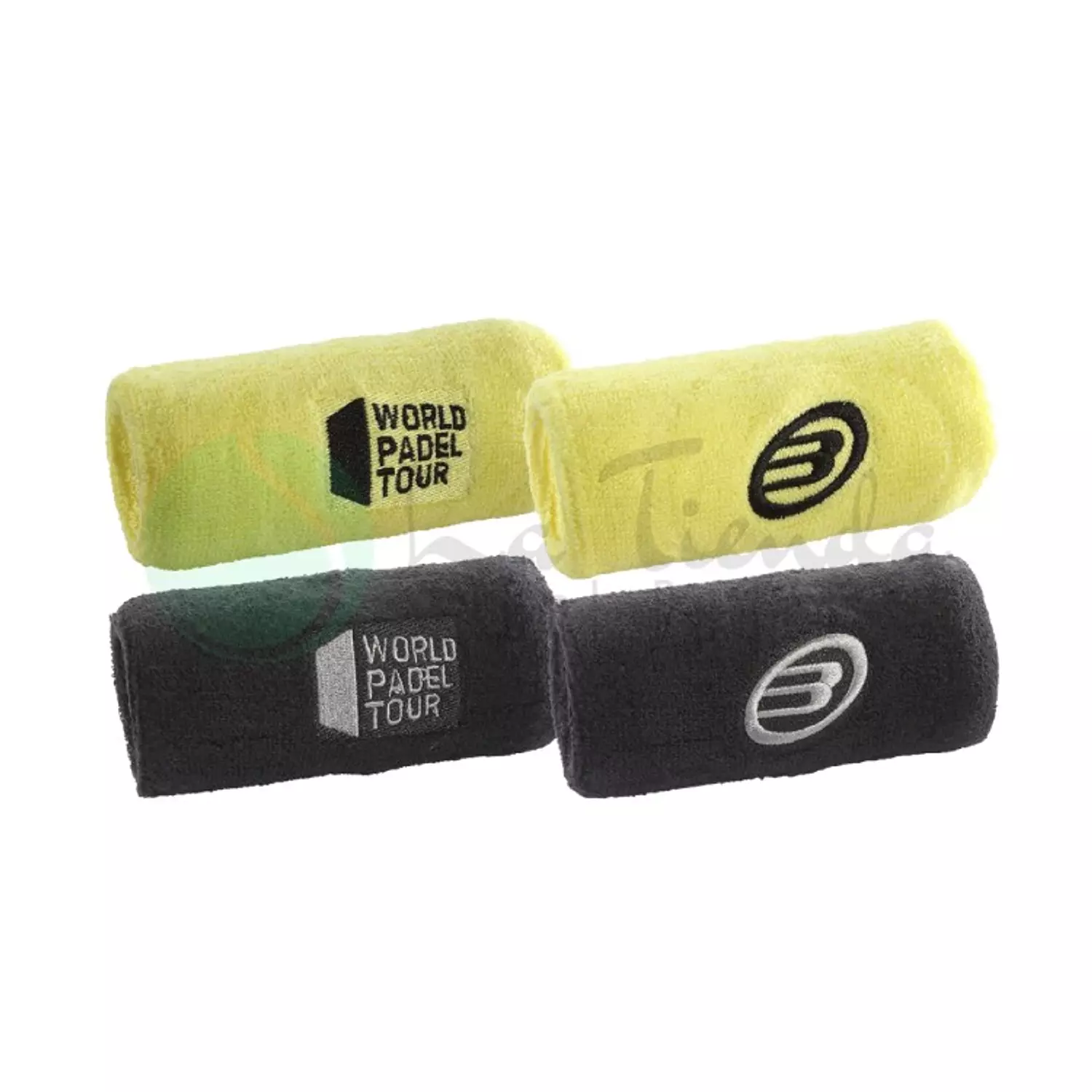 WRISTBAND BULLPADEL LEMON YELLOW/BLACK (Pack of 2) hover image