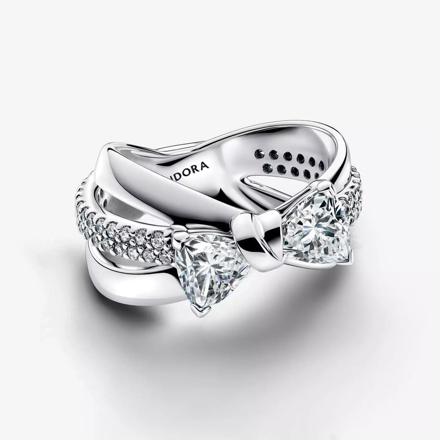 Sparkling Bow Crossover Ring 1