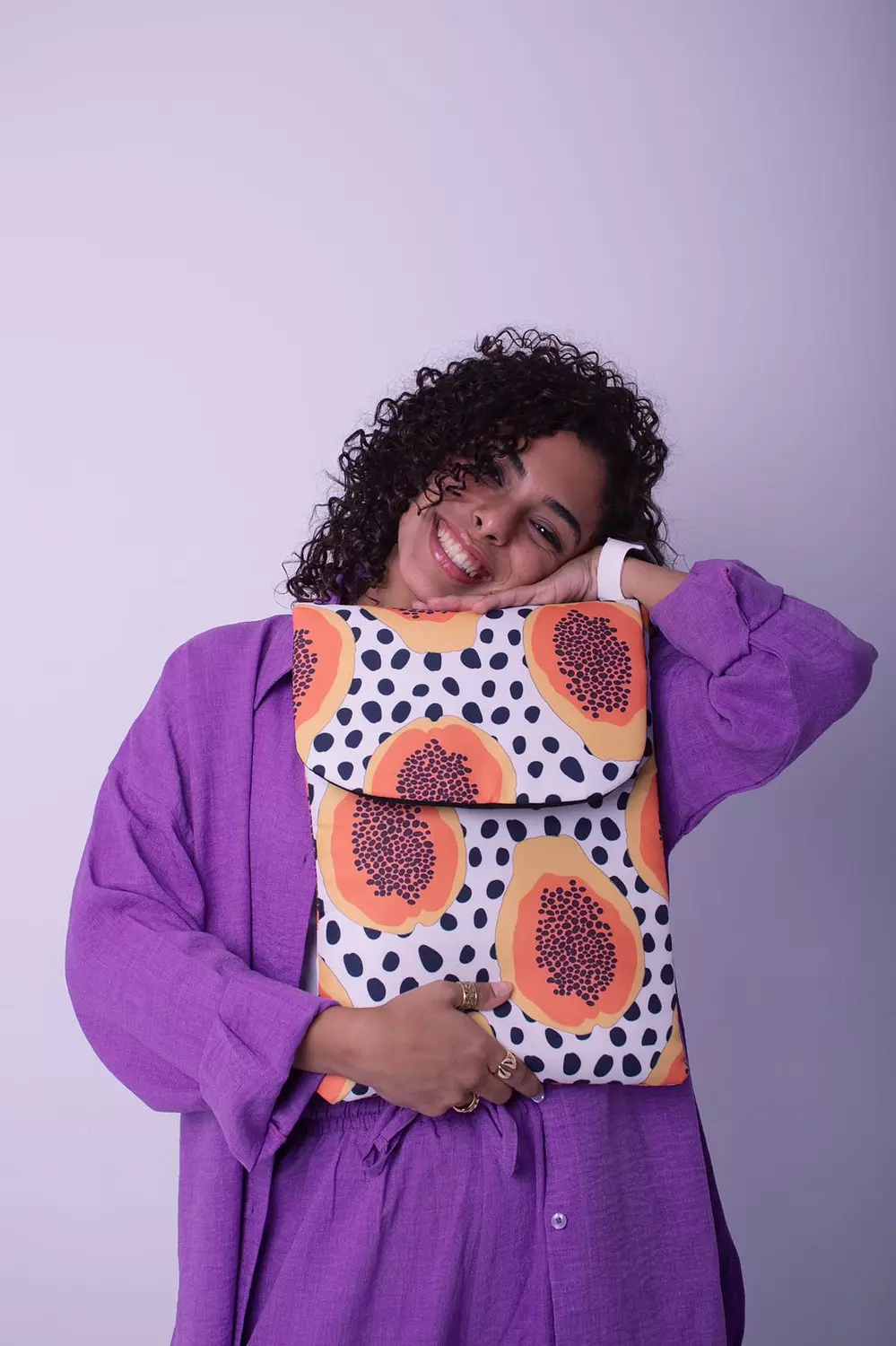 Papaya laptop sleeve 2