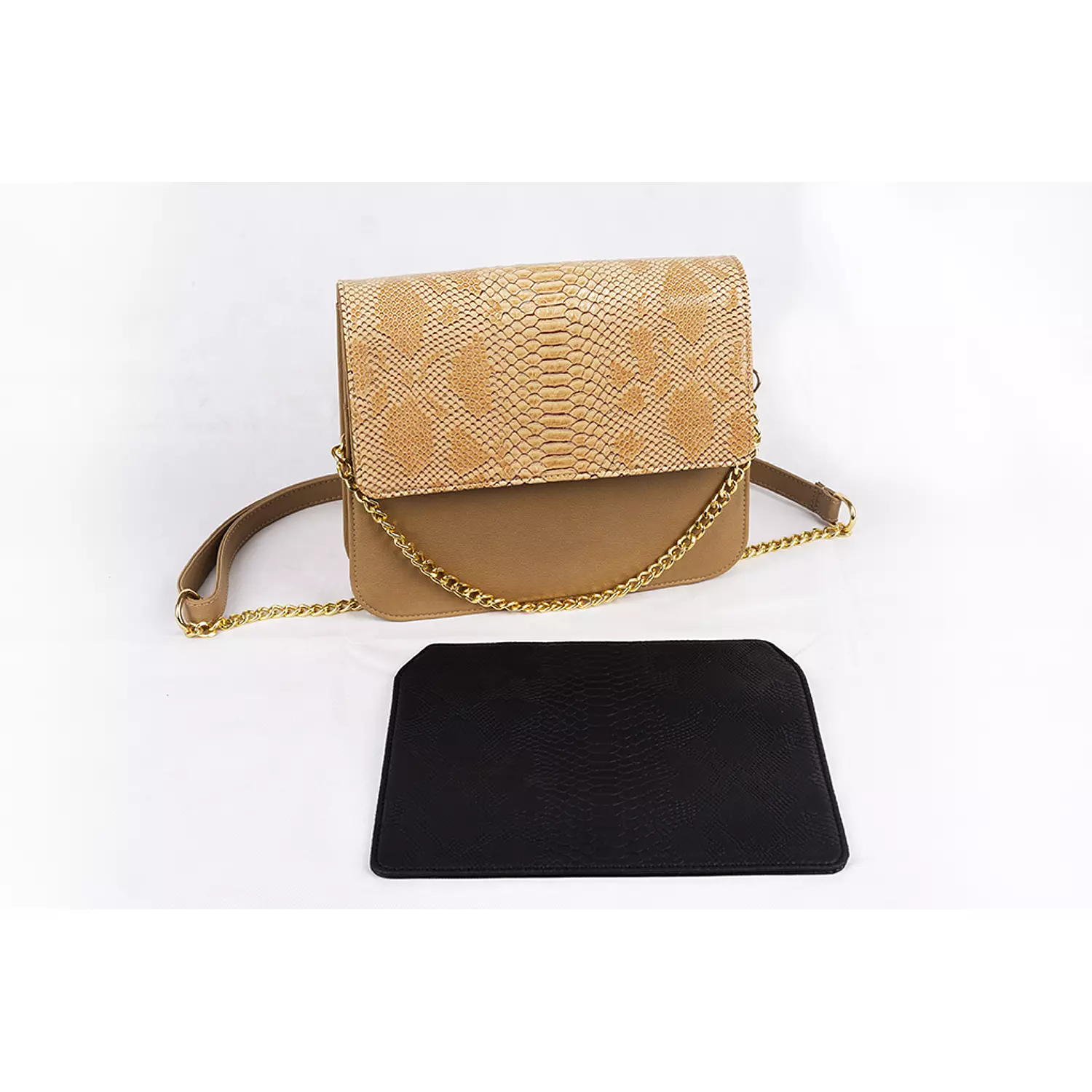 Beige - Cross Bag - Changeable Flap 1