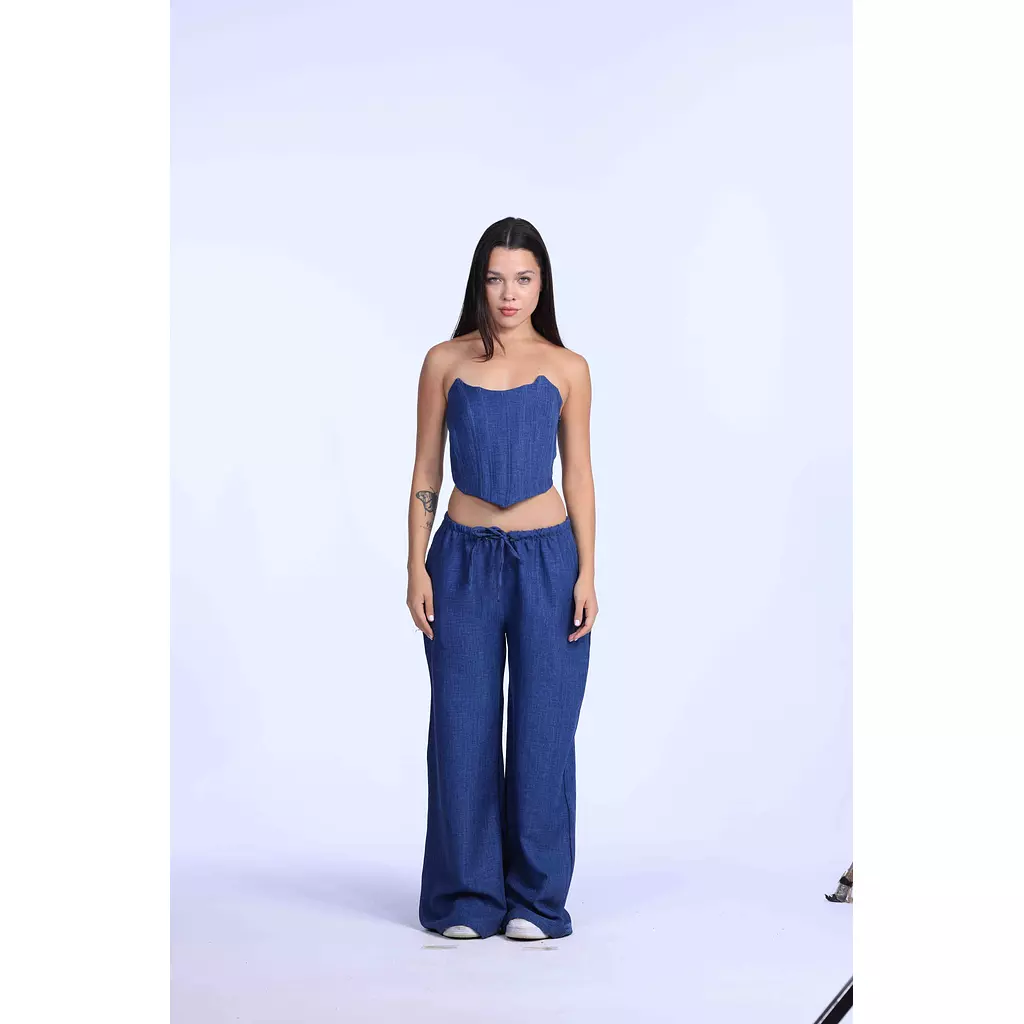 Denim linen pants  