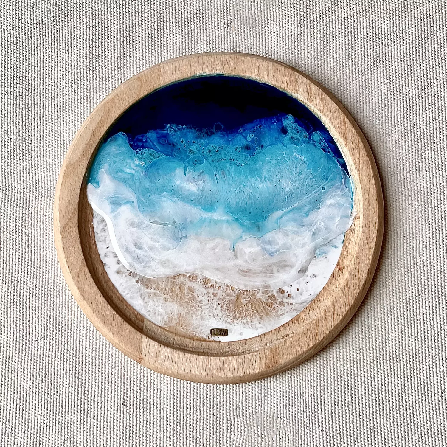 Sea Round wood Platter 7