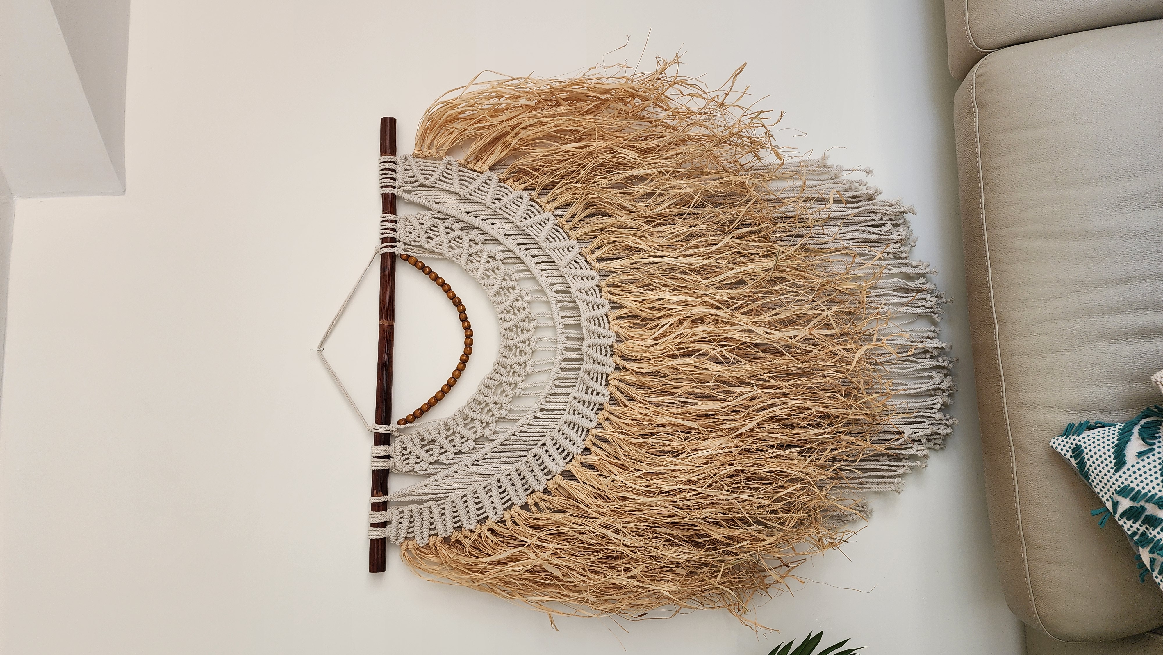 Half Circle Raffia Wall Hanging 2