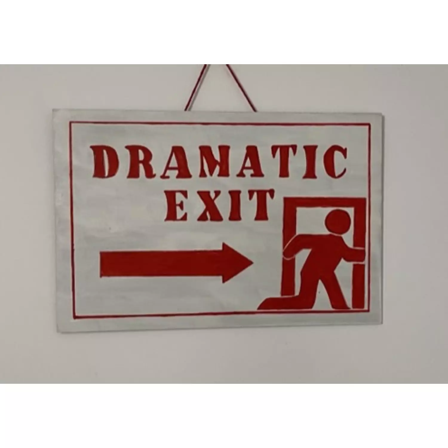 Dramatic exit wooden sign 20 cm* 15 cm  hover image