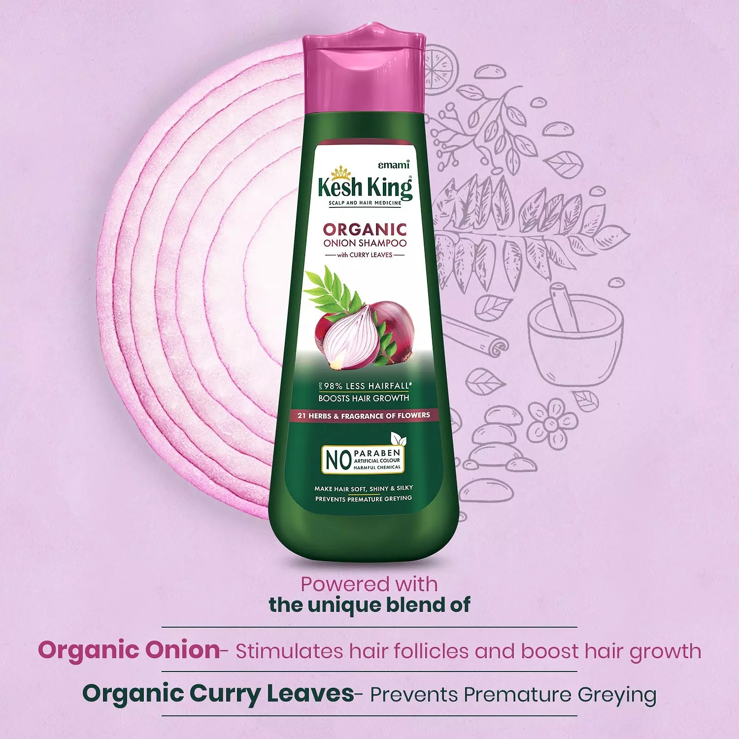 Kesh King Organic Onion Shampoo - 200 ml 2