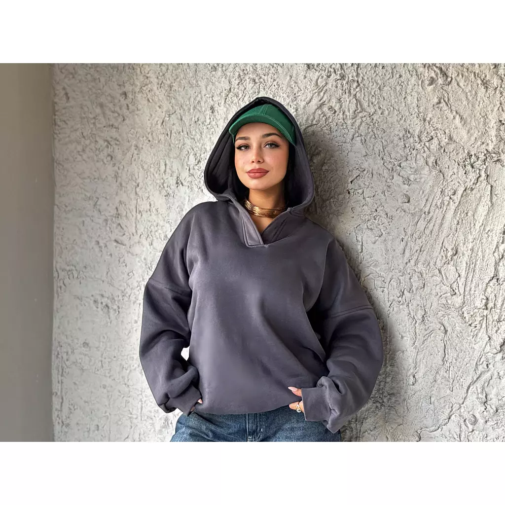 ‏Deep Berry (Dark Berry) Oversized Hoodie