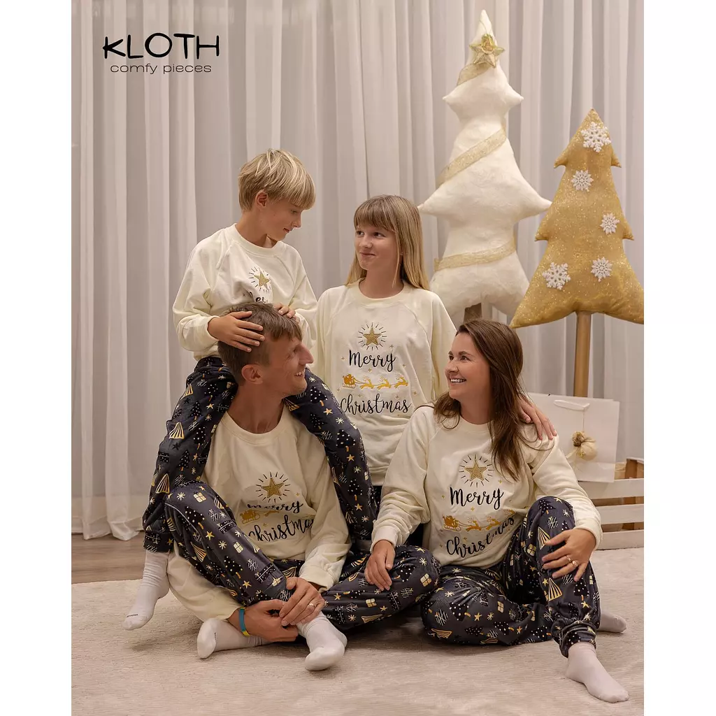 CHRISTMAS PAJAMAS FOR THE FAMILY ( BLACK & GOLD)