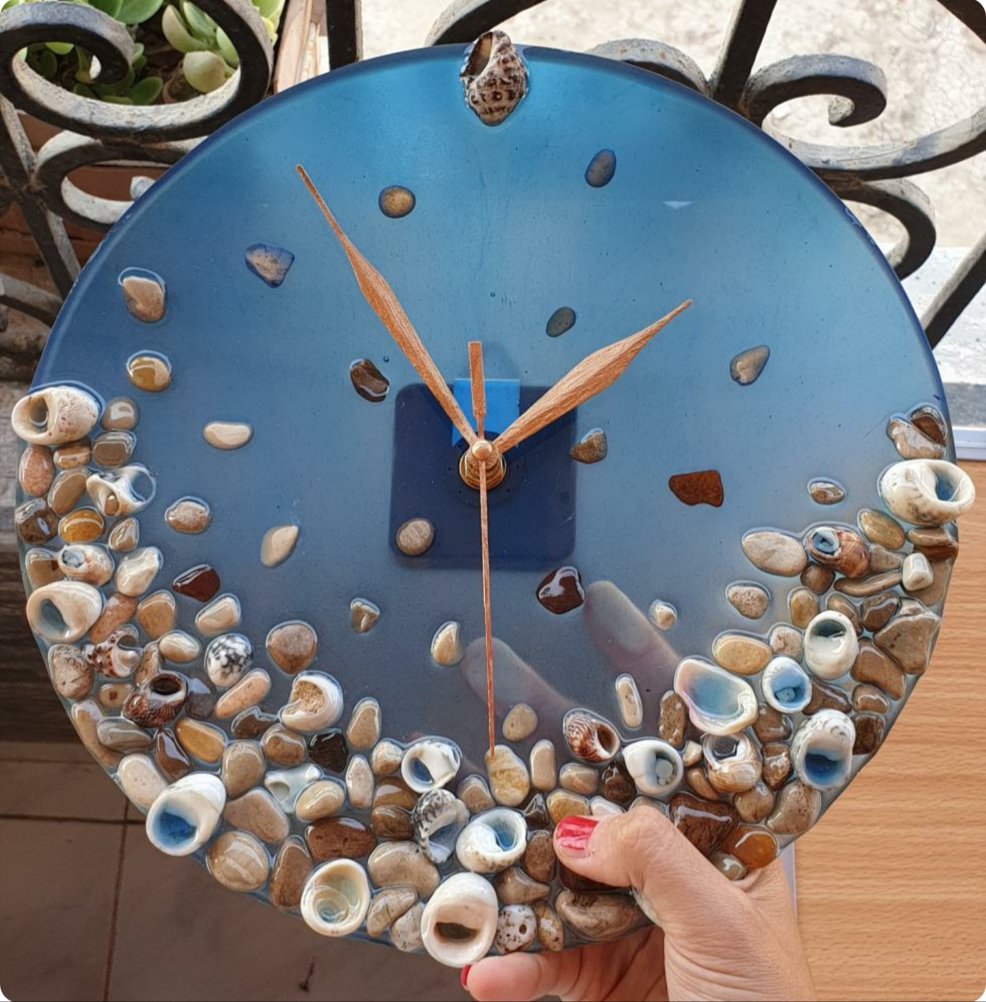 Shore Pebbles wall clock  1