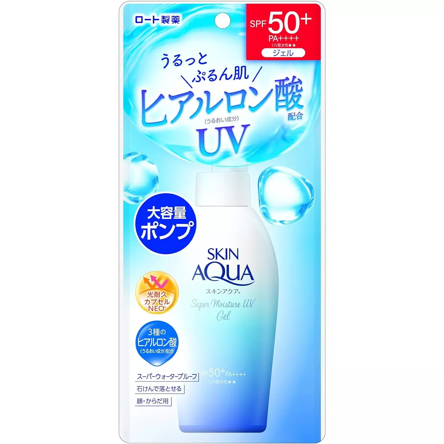 Skin Aqua Super Moisture Gel Sunscreen SPF50+ PA++++ 140g hover image