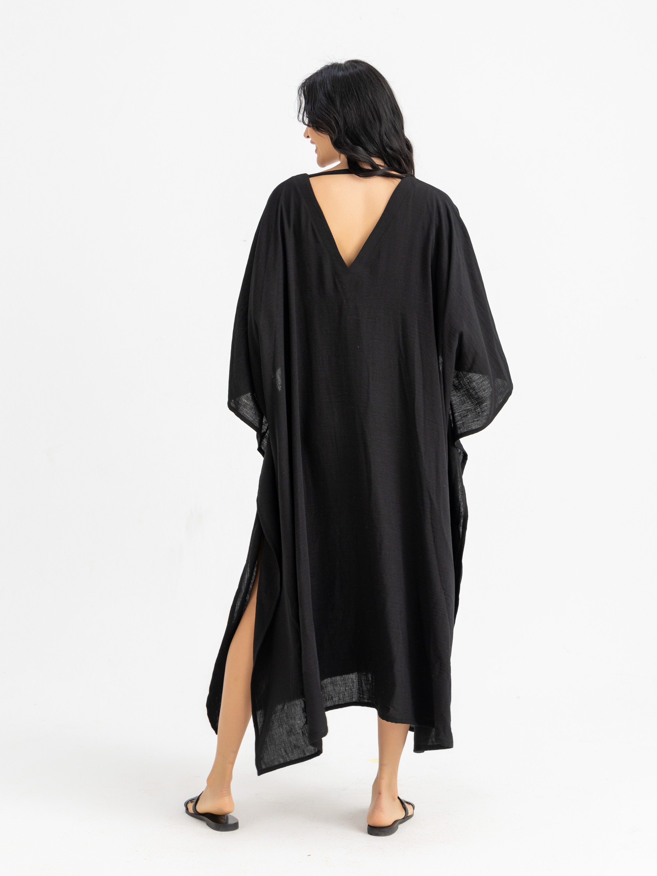 The VOUVA maxi linen kaftan  4