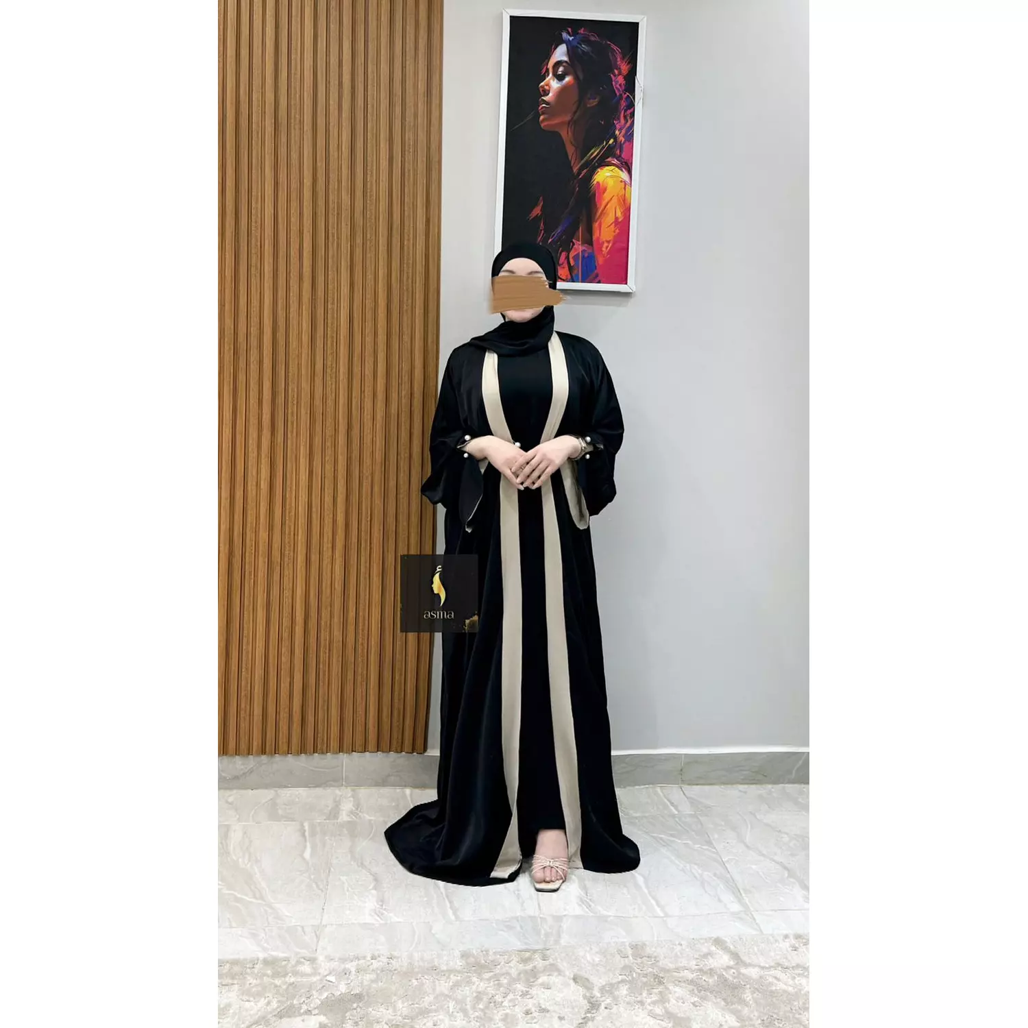 Black Asma Abaya 0