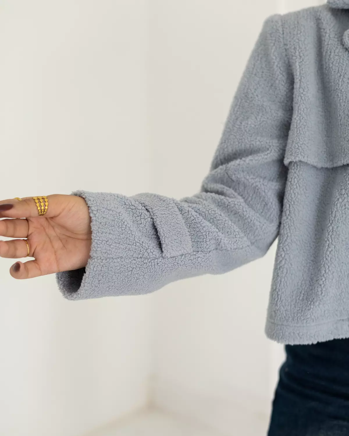 Baby blue crop jacket 4