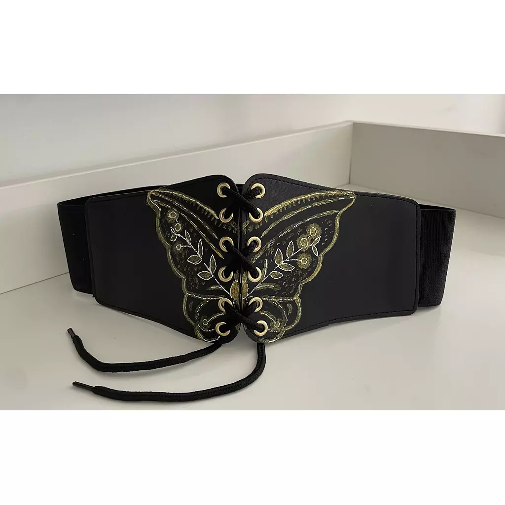 Butterfly waist belt hand painted 