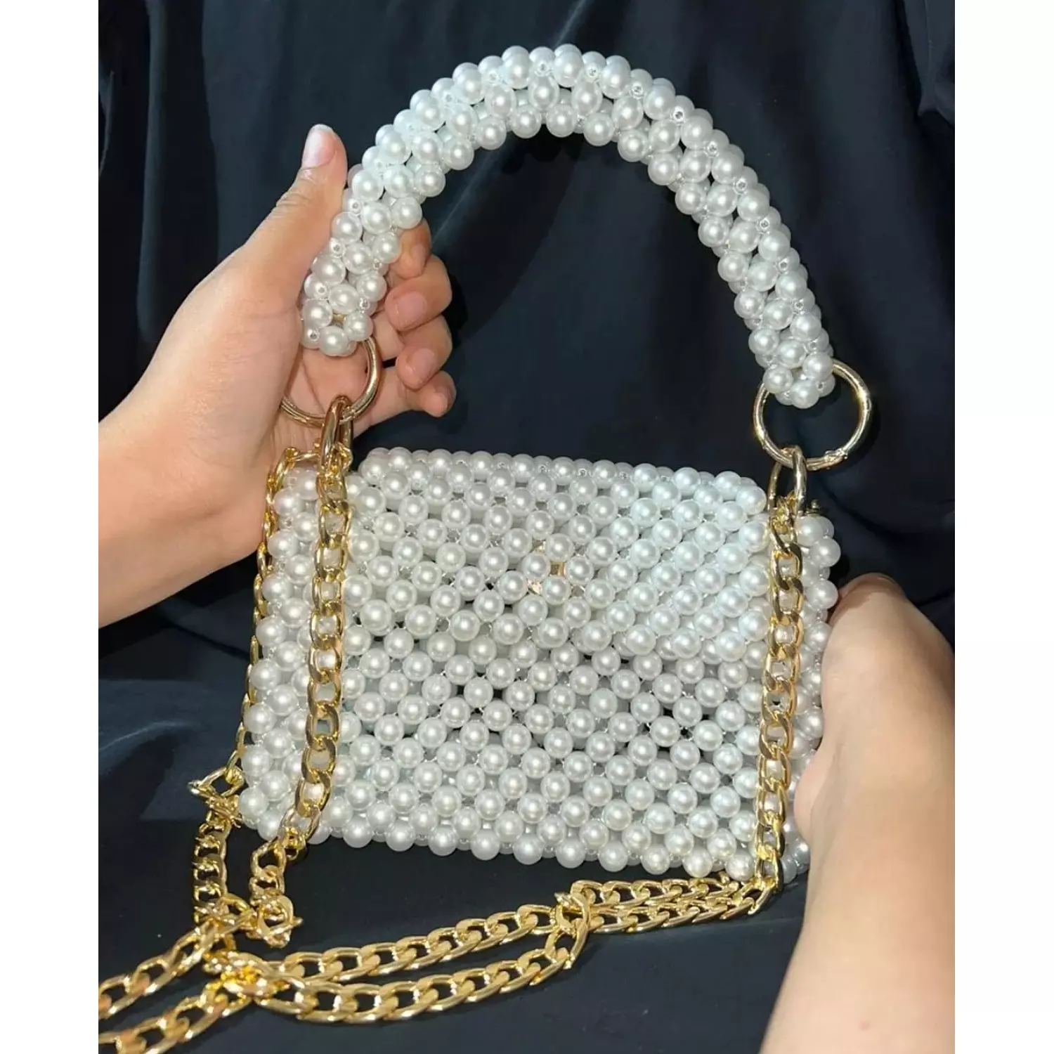 Silver beaded bag  6