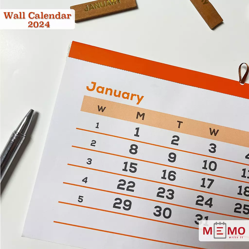 Memo Wall calendar 2024