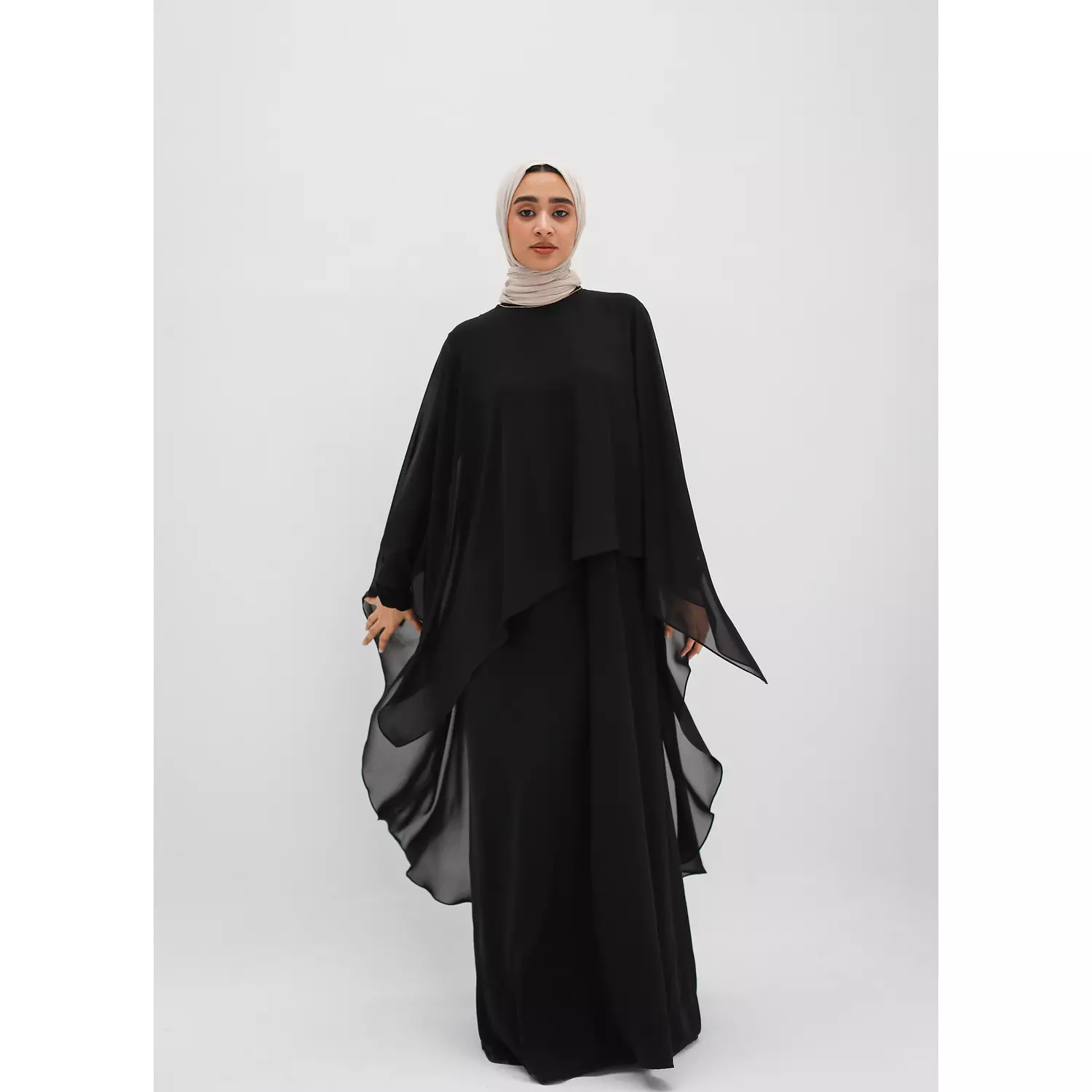 Chiffon Highlow Cape  2