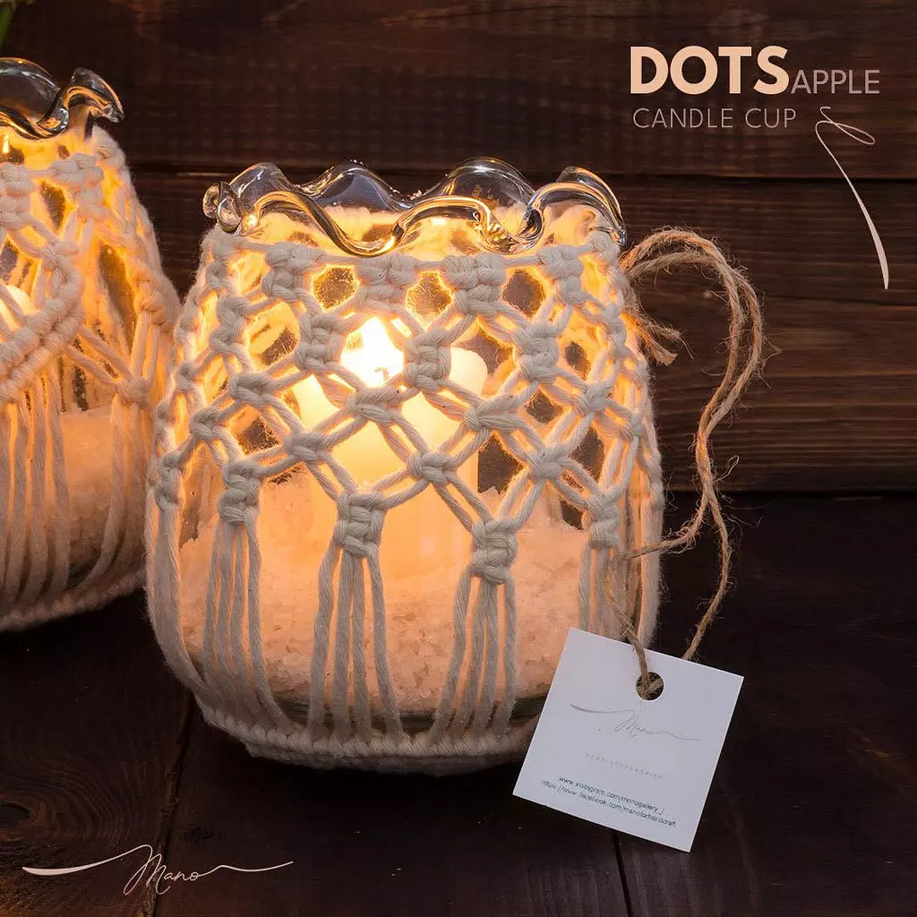 Dots Apple candle cup