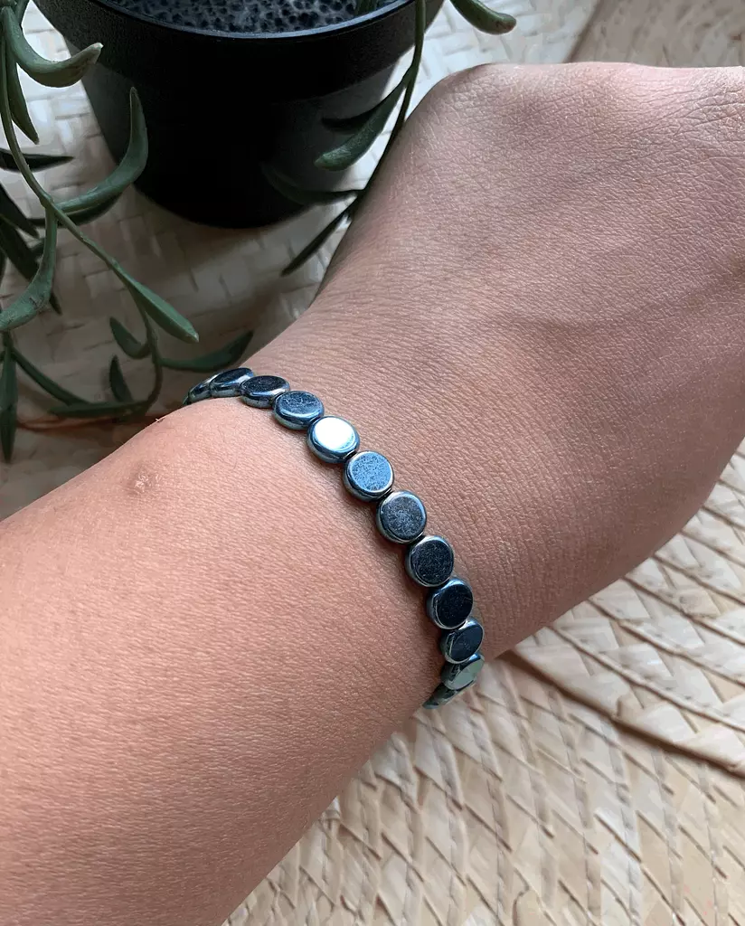 Hematite Light Blue Bracelet ( Stock )