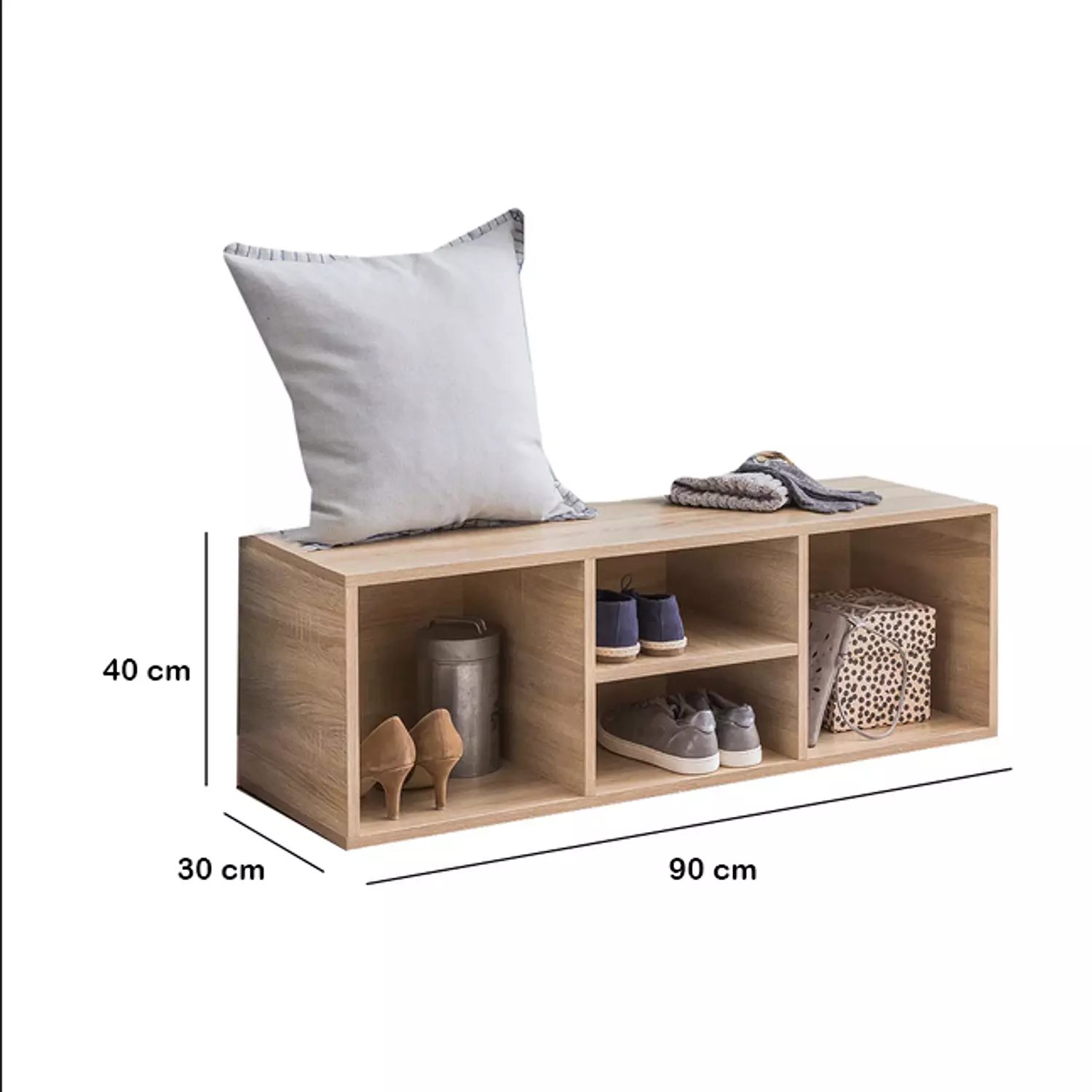 Banquette Shoe Storage 90x30x40 cm - Artco.sho055 2