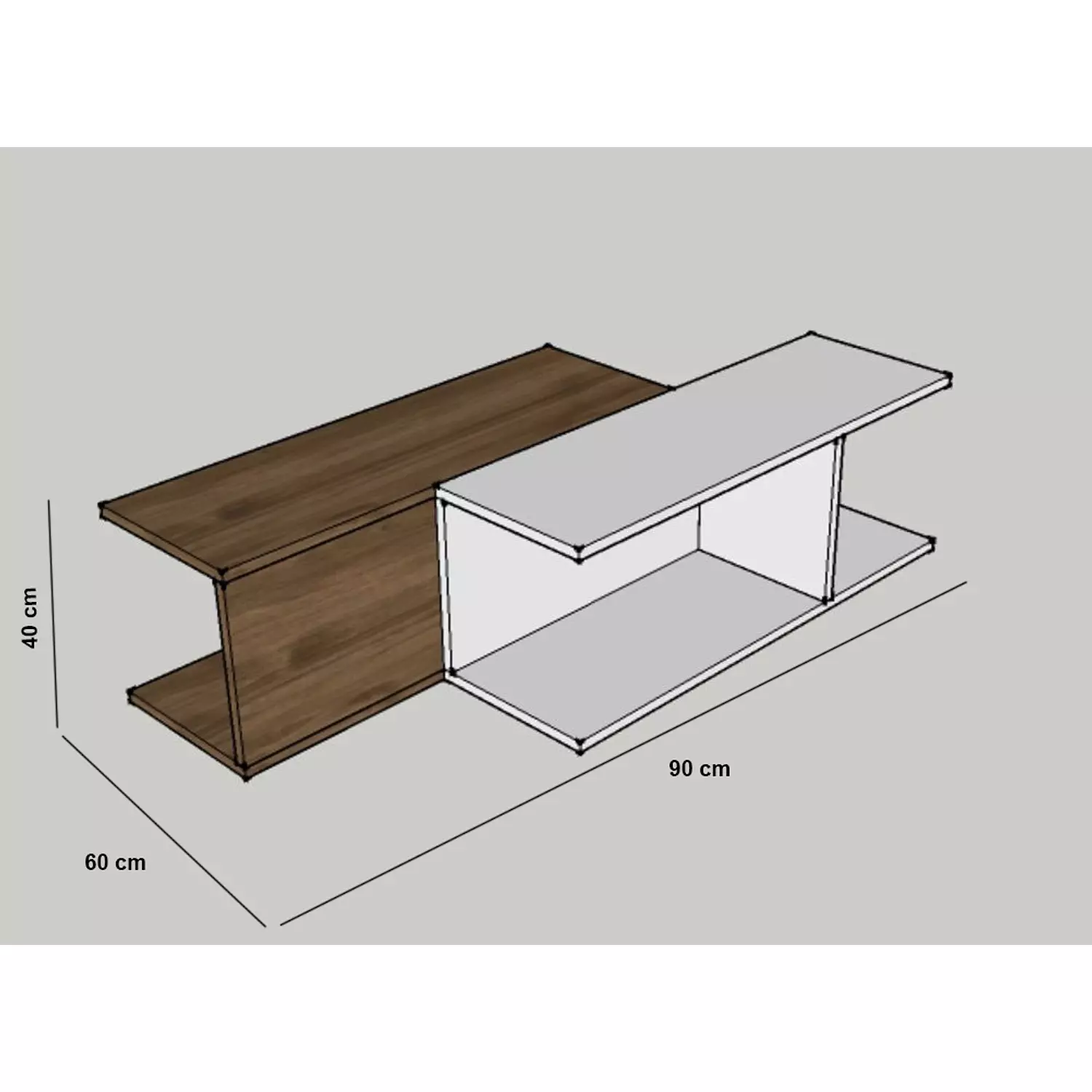 Center Table 90x60x40 cm - Artco.CT061 1