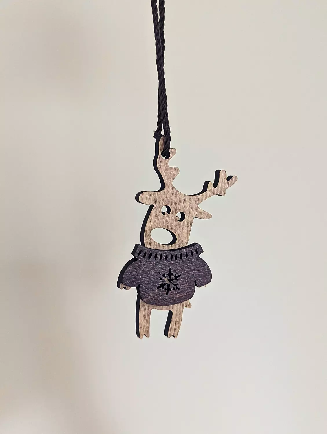 Deer in sweater ornaments set of 4 / Car pendant 3