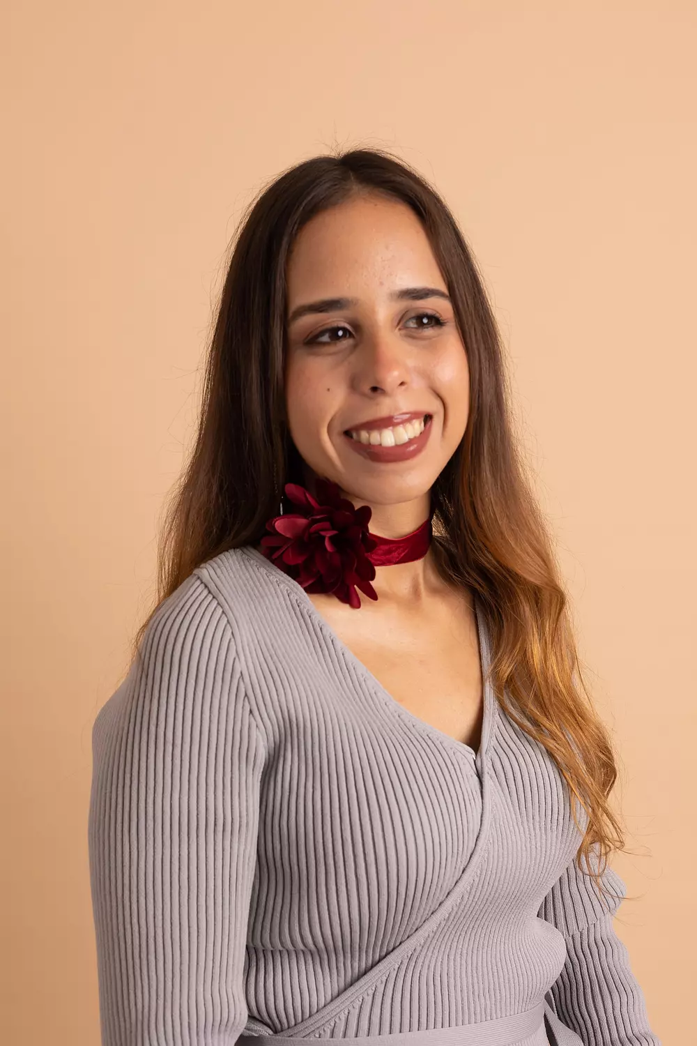 Red Flower Choker  2