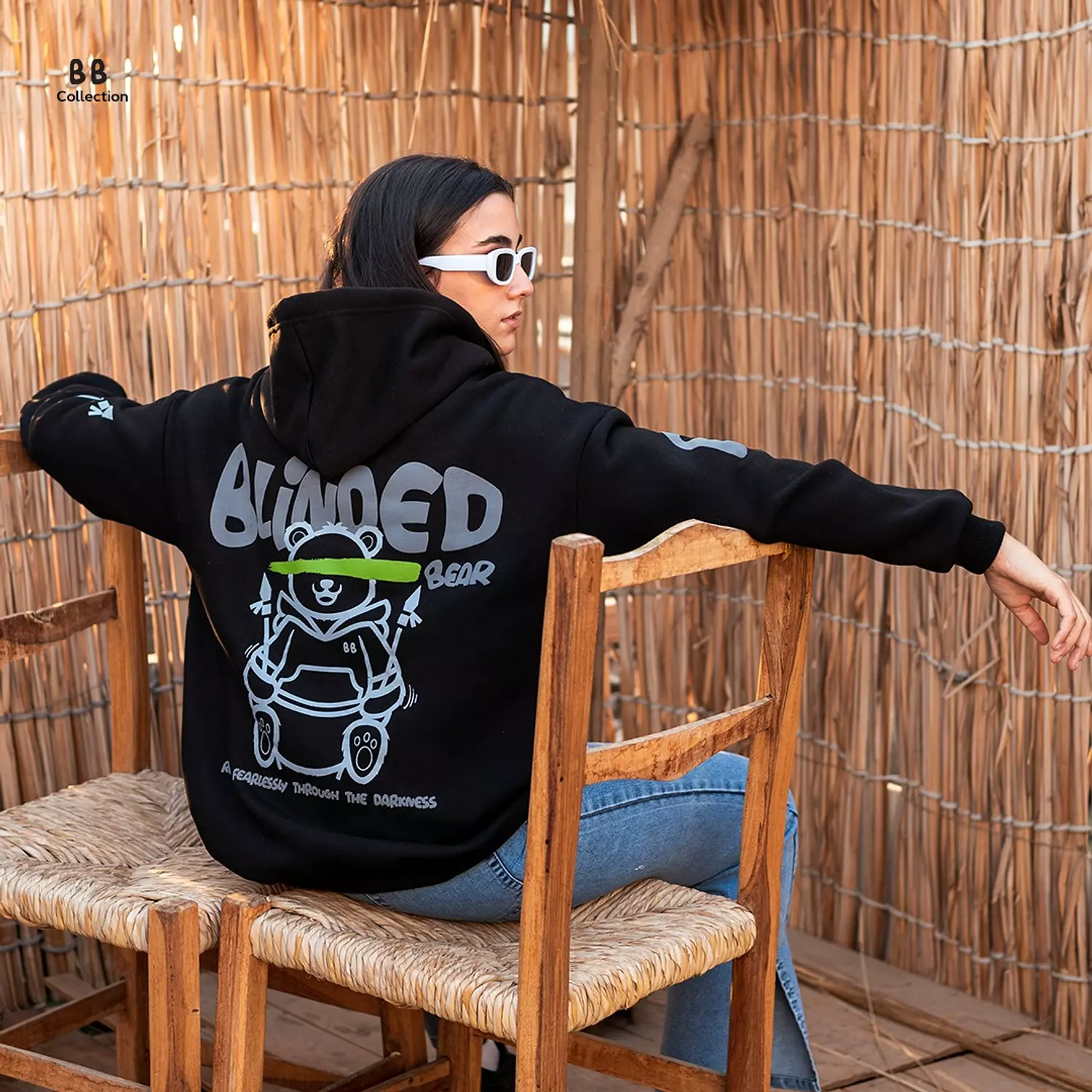 Black unisex hoodie  2