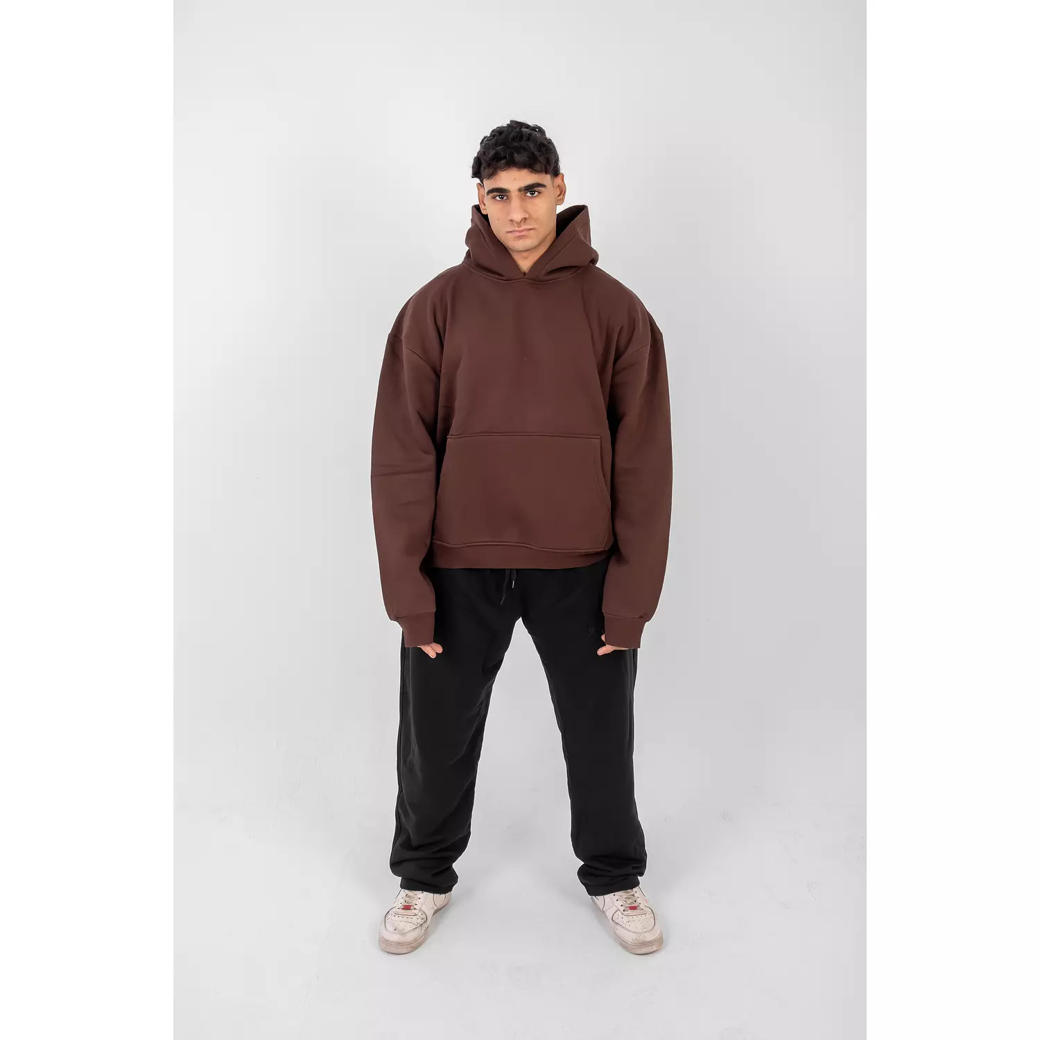 oversized Brown Hoodie   hover image